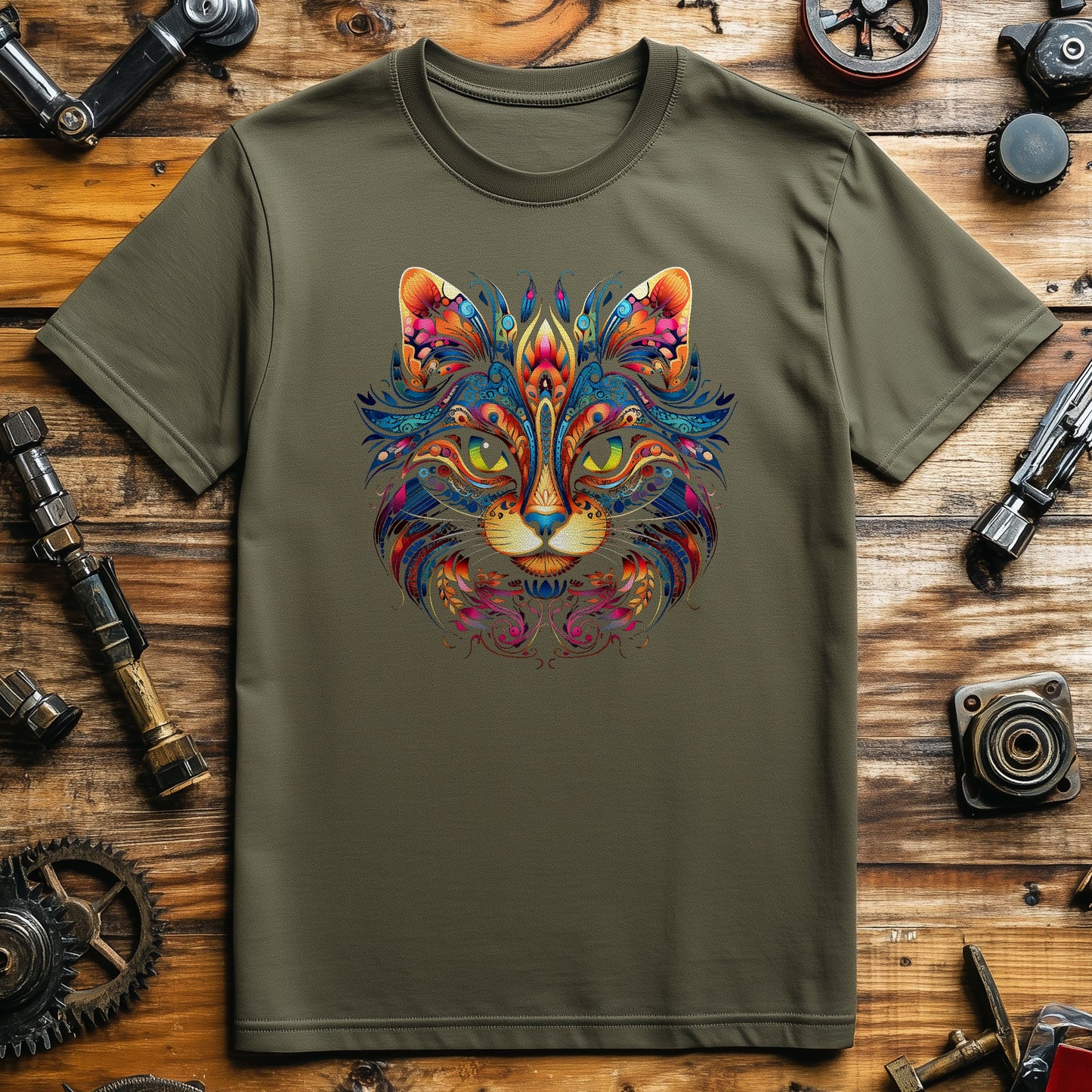 Tribal Cat 3 T-Shirt - Purr-fectly