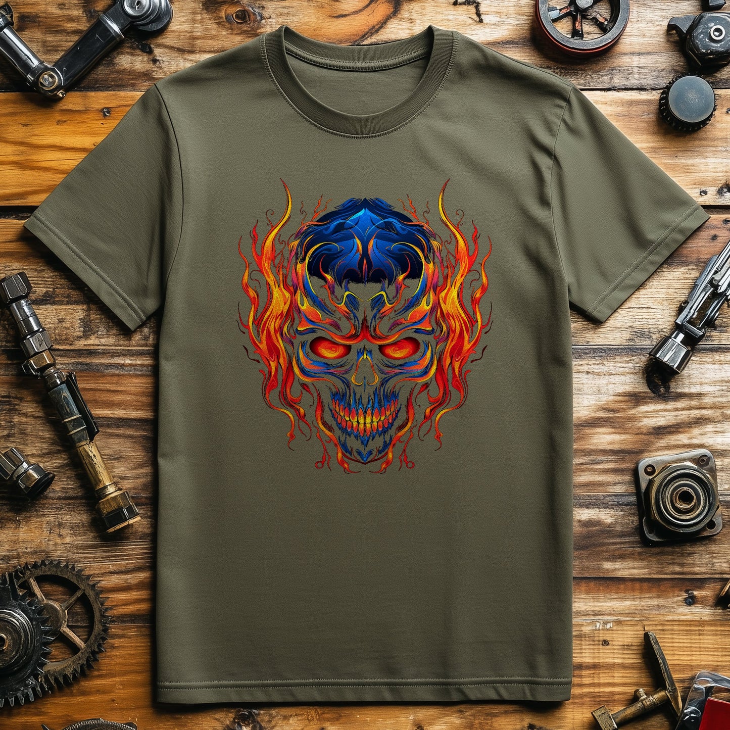 Skull Flame T-Shirt - Ignite Your
