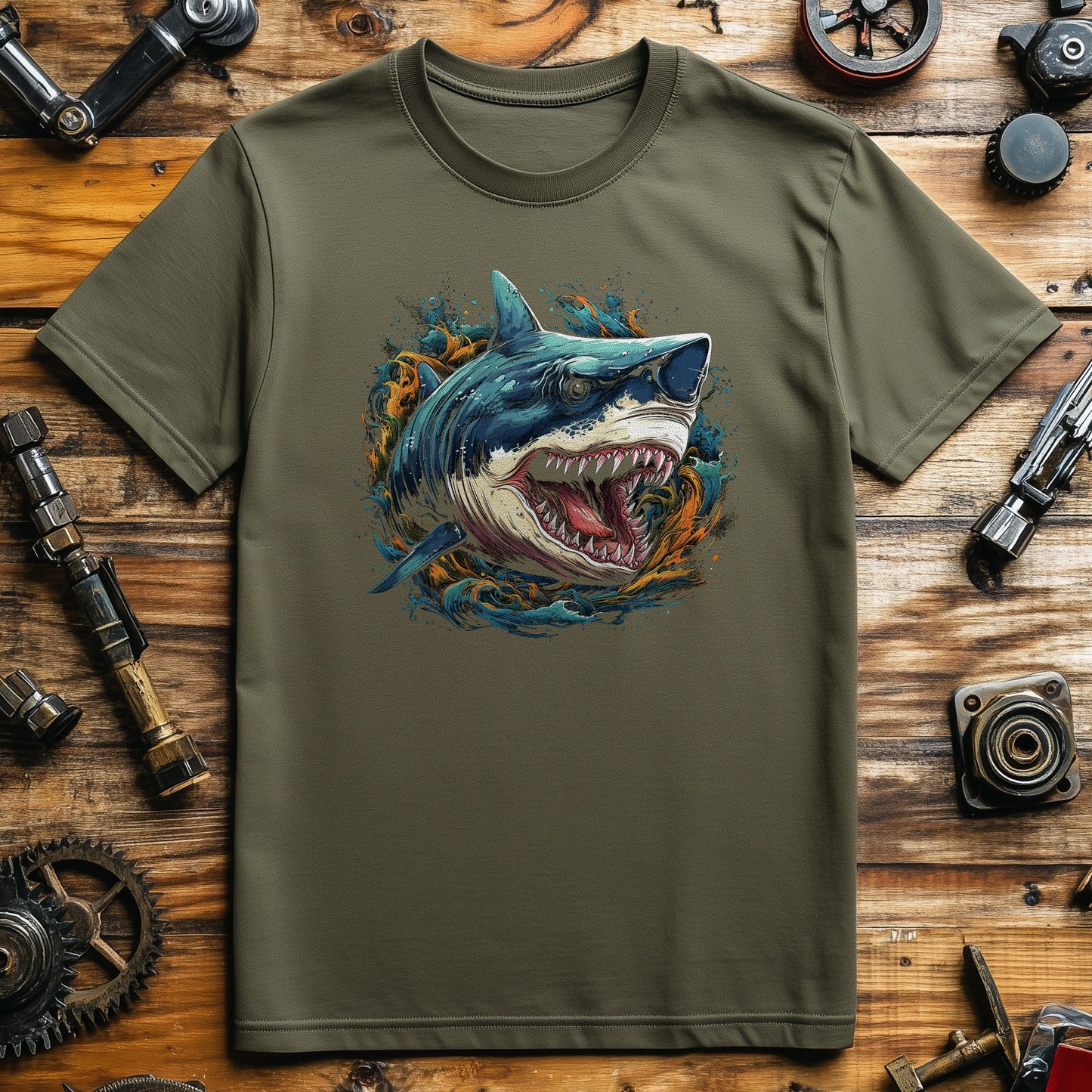 Megalodon Head T-Shirt - Dive into