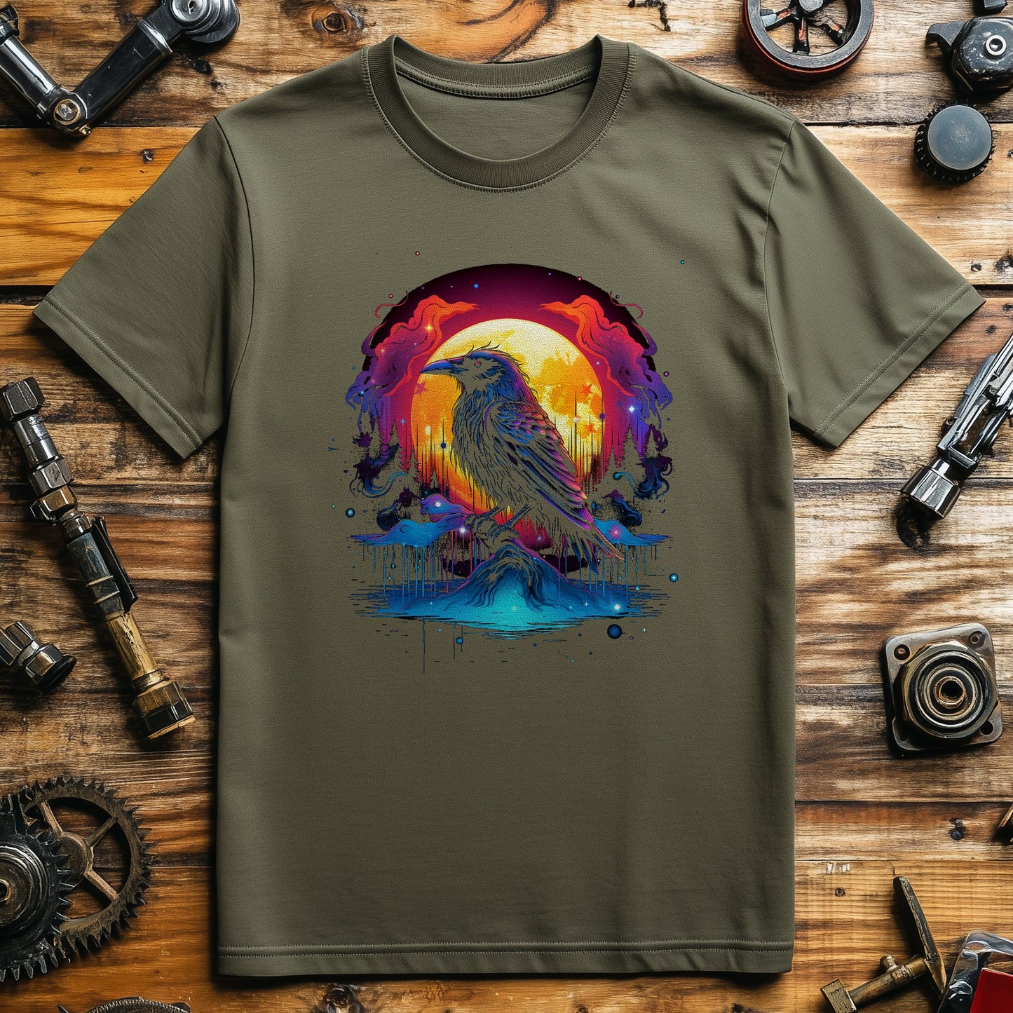 Melting Crow Sunset T-Shirt - Quirky