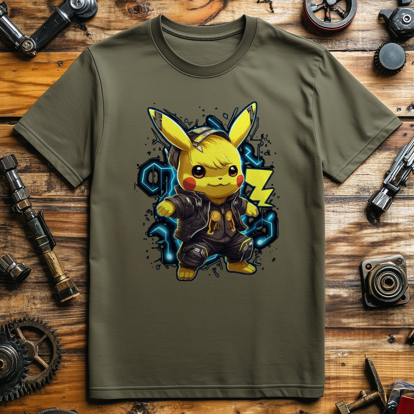 Cyberpunk Mouse T-shirt - Pikachu