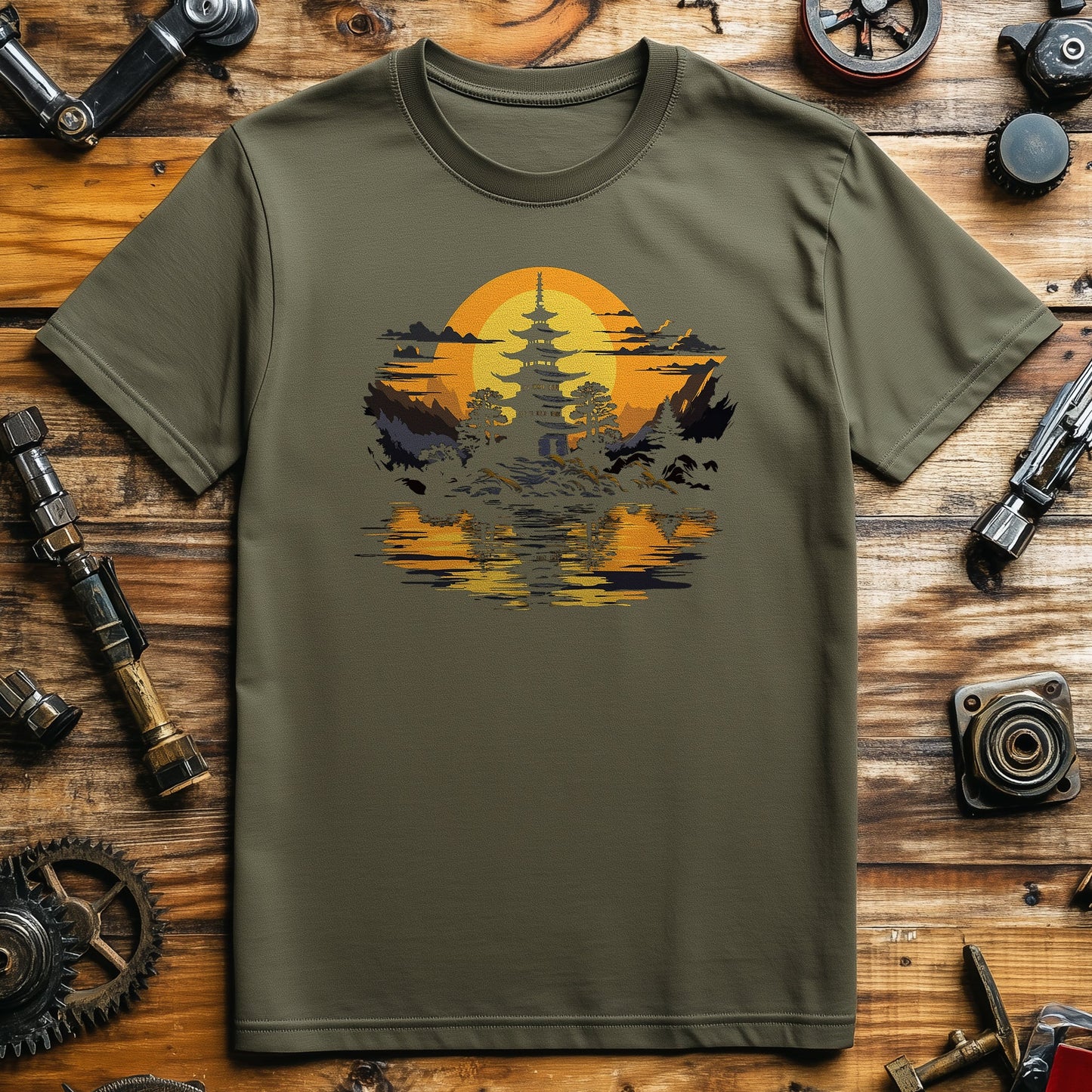 Sunset Japan House T-shirt - Embrace