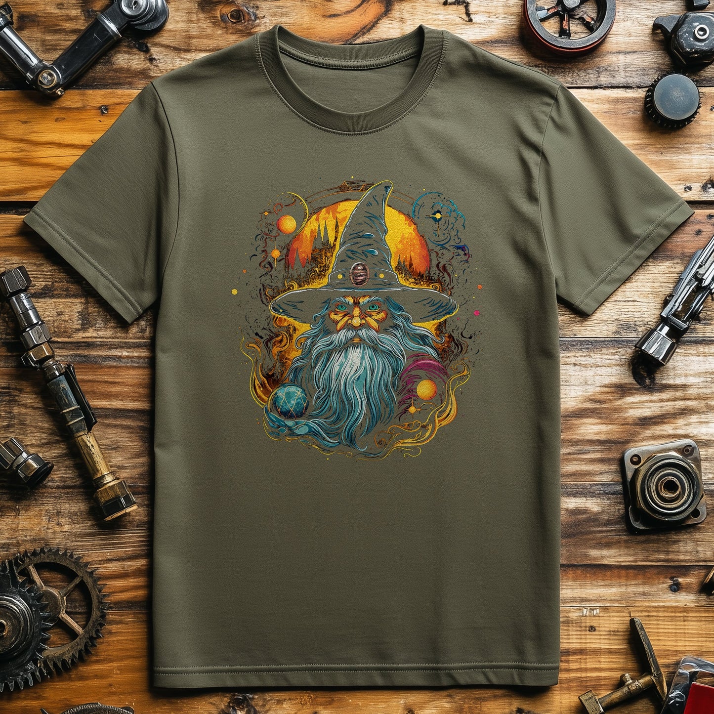 Trippy Wizard 2 T-shirt ‚Äì Bearded