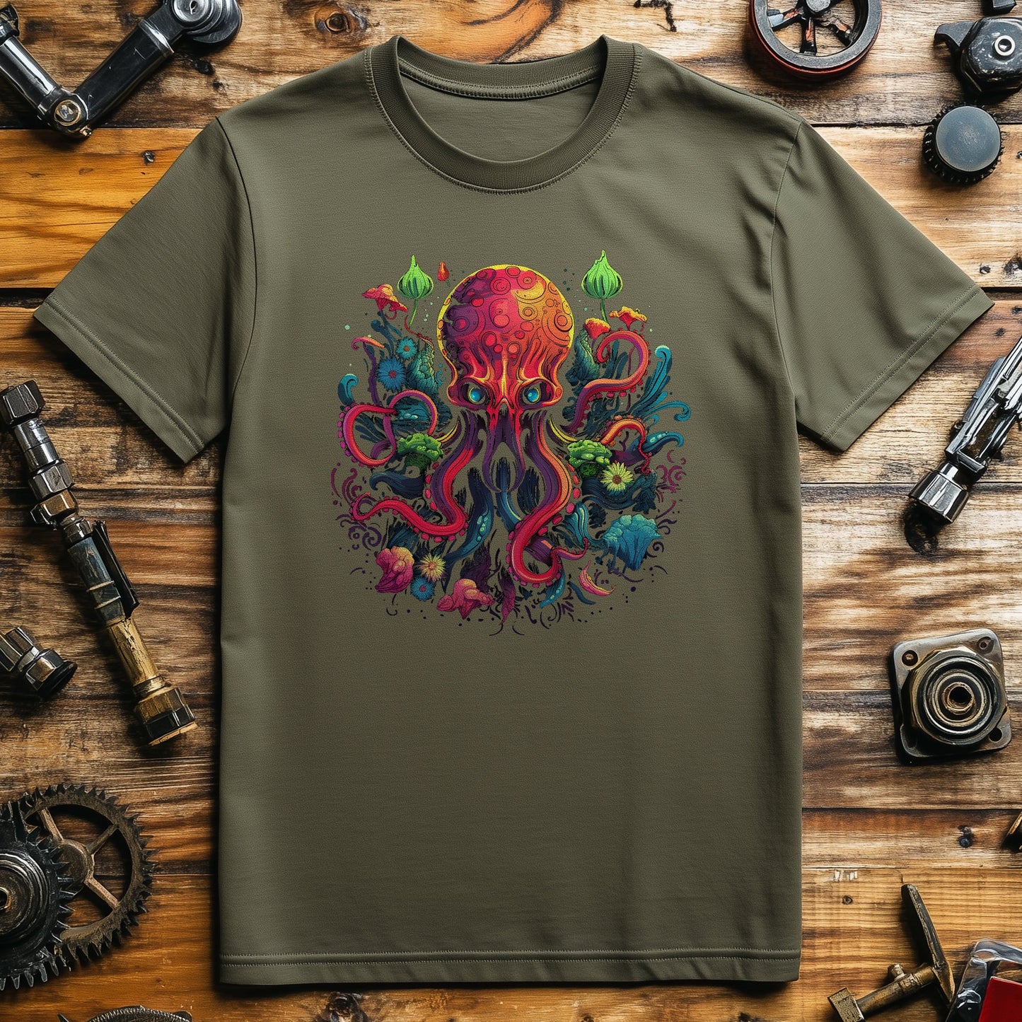 Trippy Octopus 3 T-Shirt - Dive into