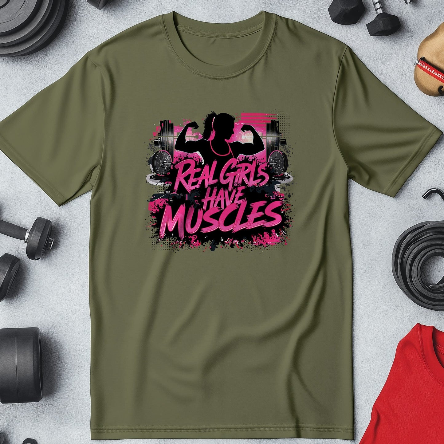 Gym 16 Real girls have muscles T-Shirt