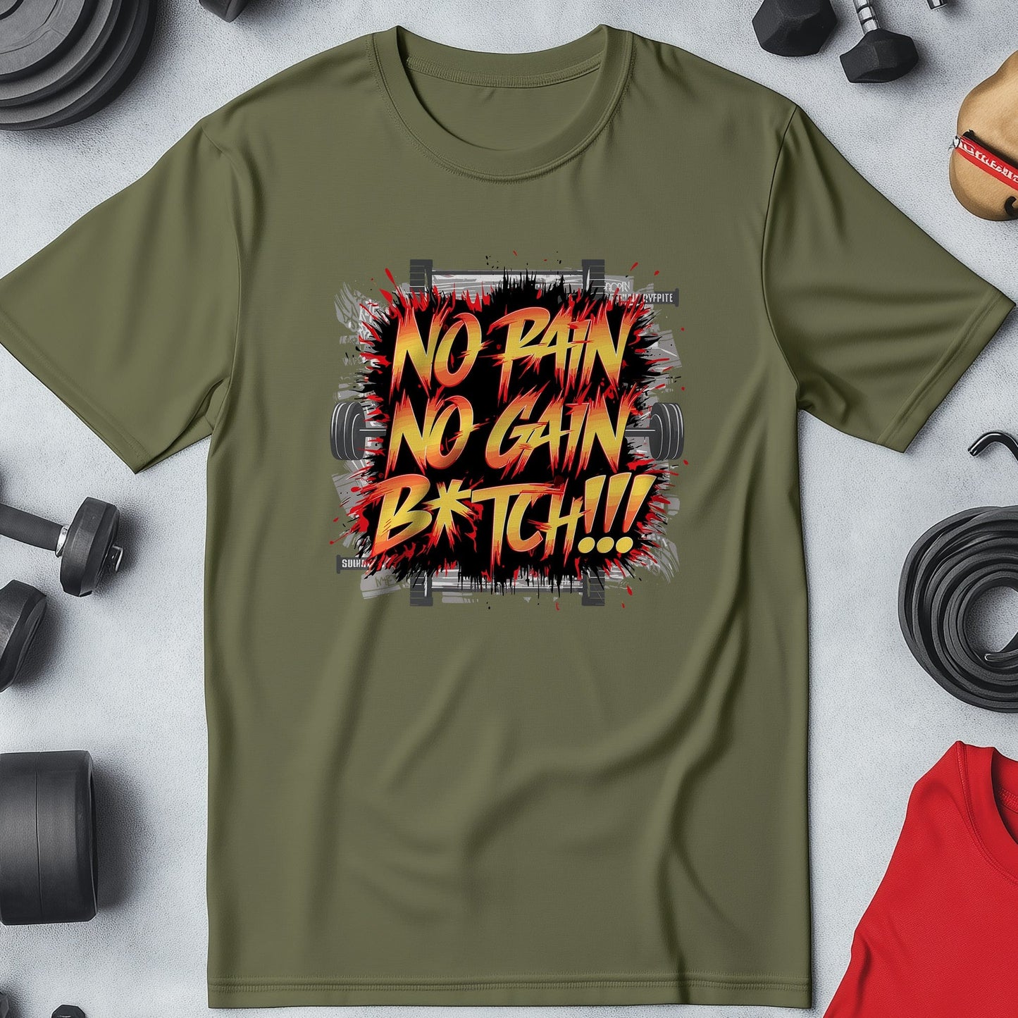 Gym 3 - No Pain, No Gain Funny T-Shirt