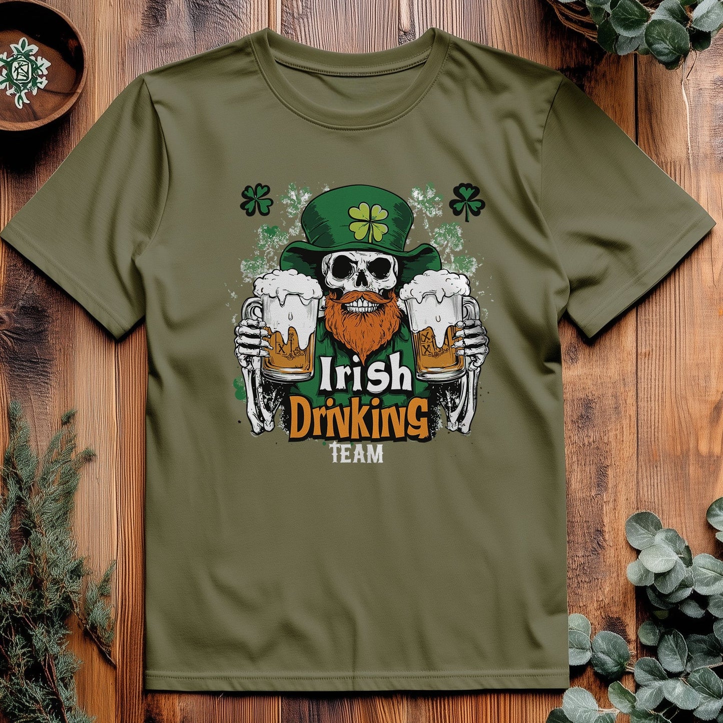 Skull Irish Drinking Team T-Shirt