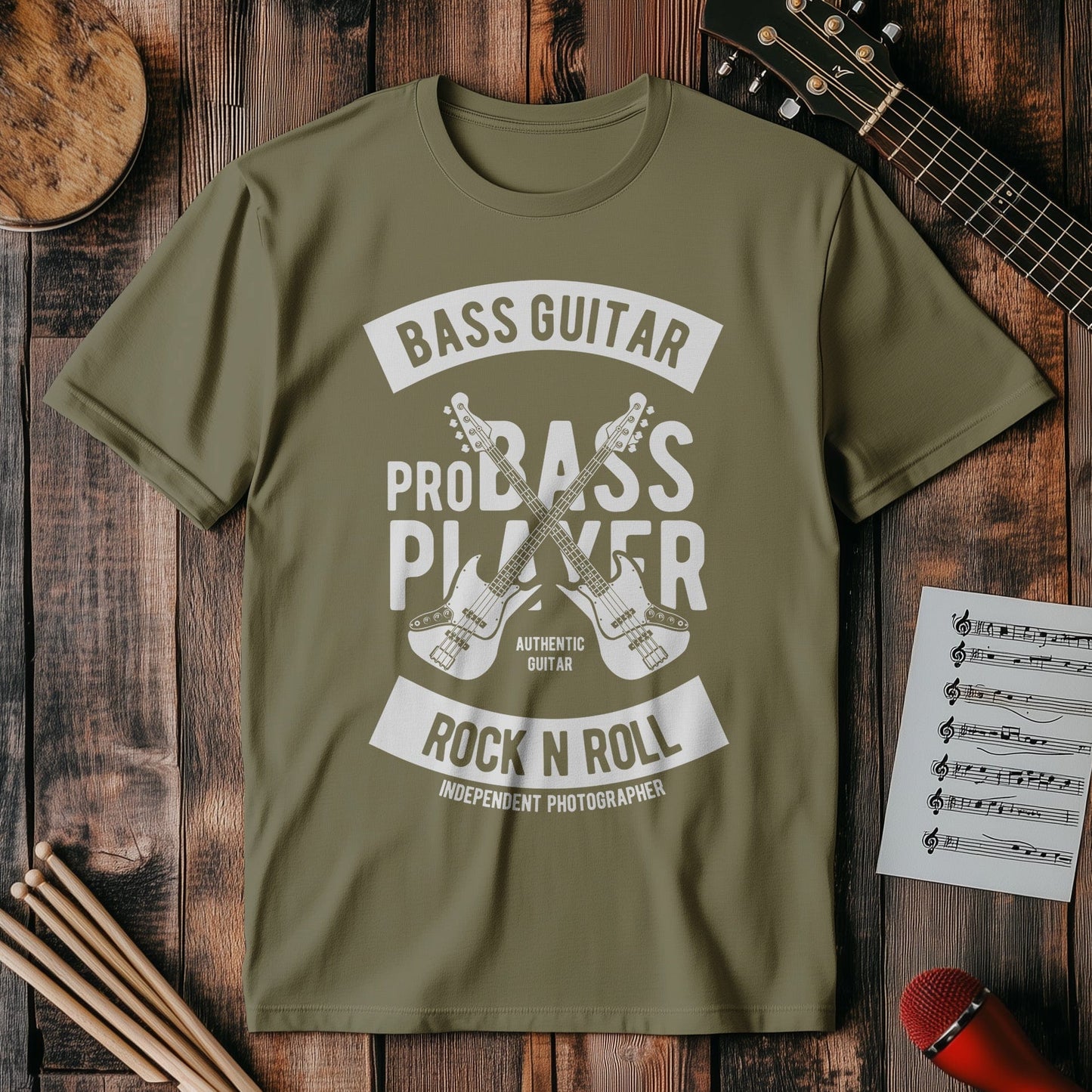 Bass Guitar T-shirt - Rock 'n' Roll