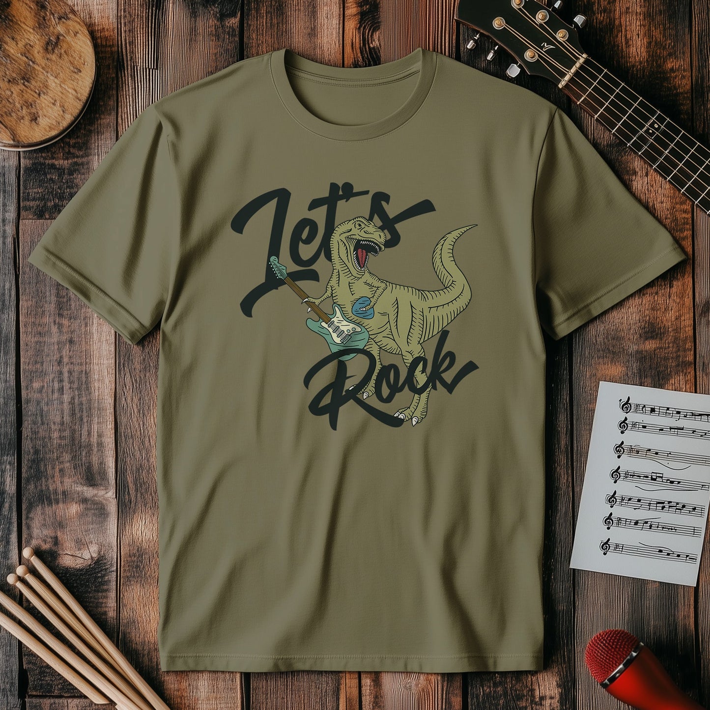 T-Rex Lets Rock T-Shirt