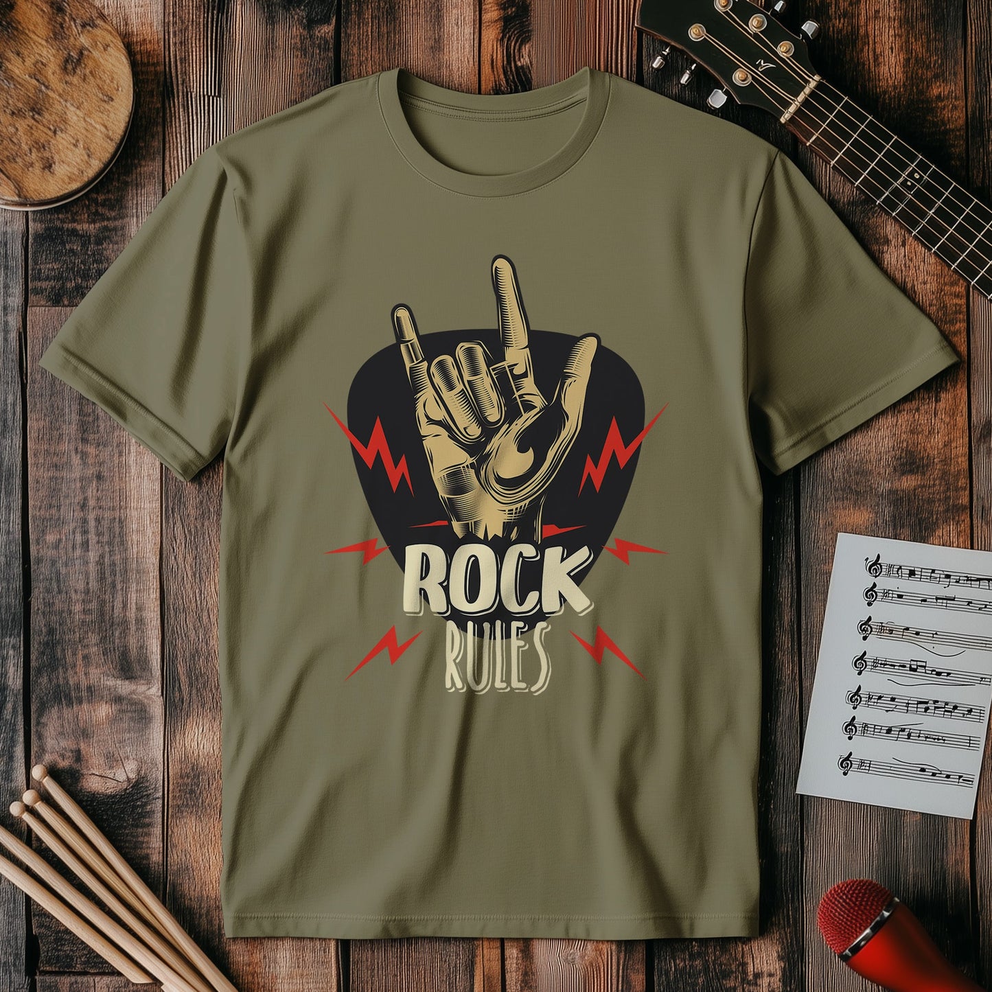 Rock Rules Horned Hand T-shirt
