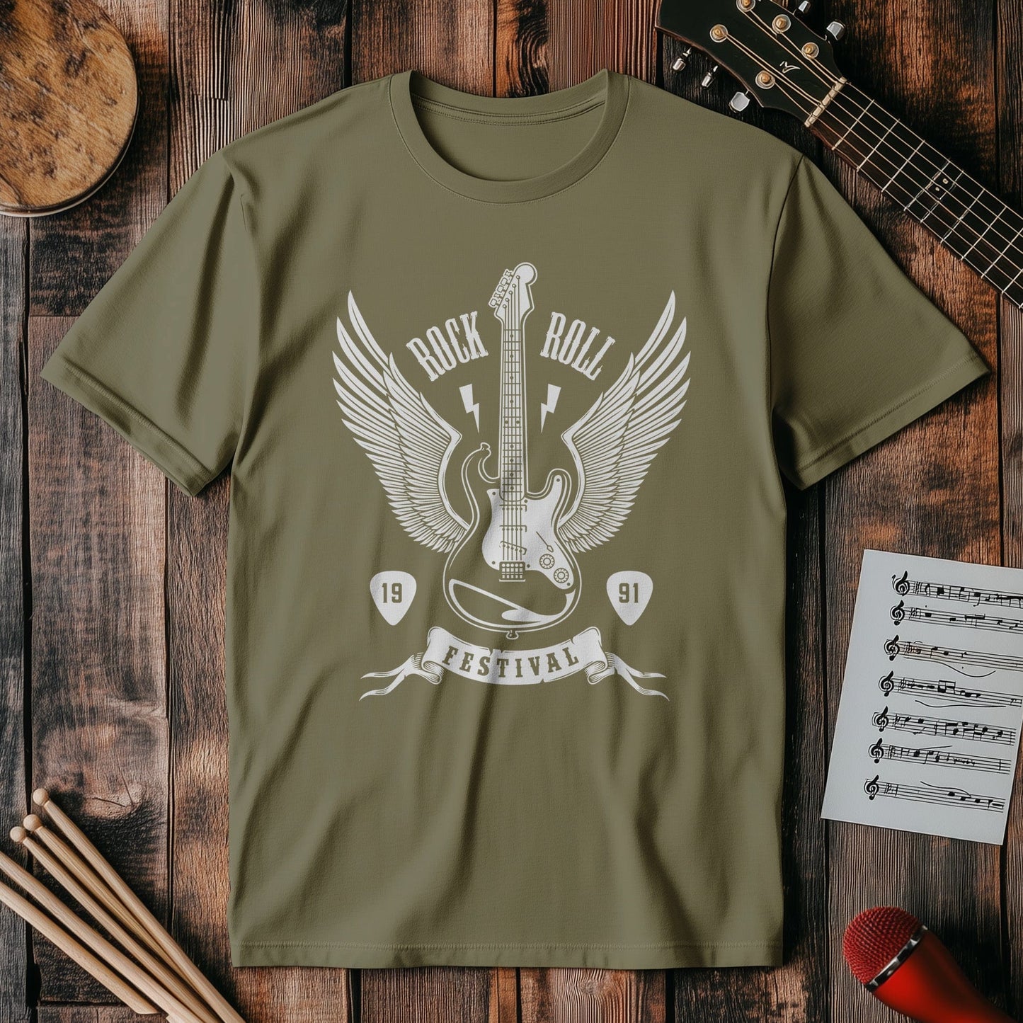 Guitar & Wings Rock & Roll t-shirt