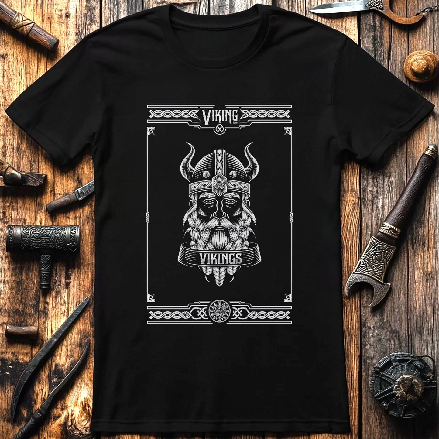 Vikings Nordic7 t-shirt Bearded viking head