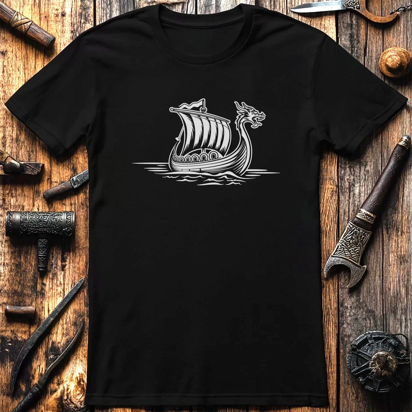 Vikings Nordic9 T-Shirt Set Sail longboat