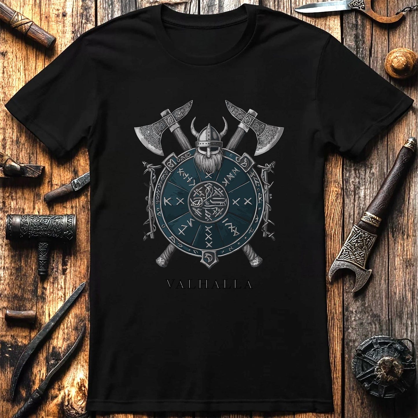 Vikings Nordic90 T-Shirt Axes & Shield