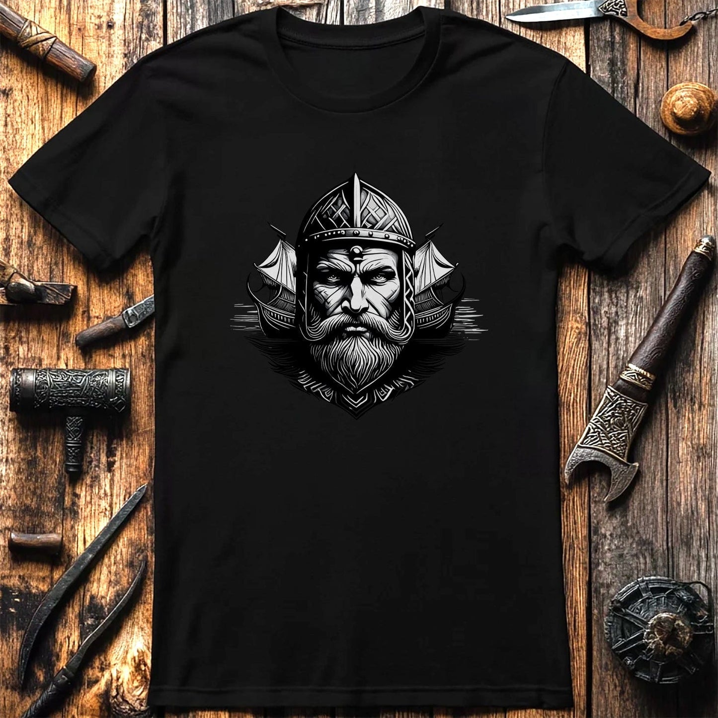 Vikings Nordic45 T-shirt Bearded viking