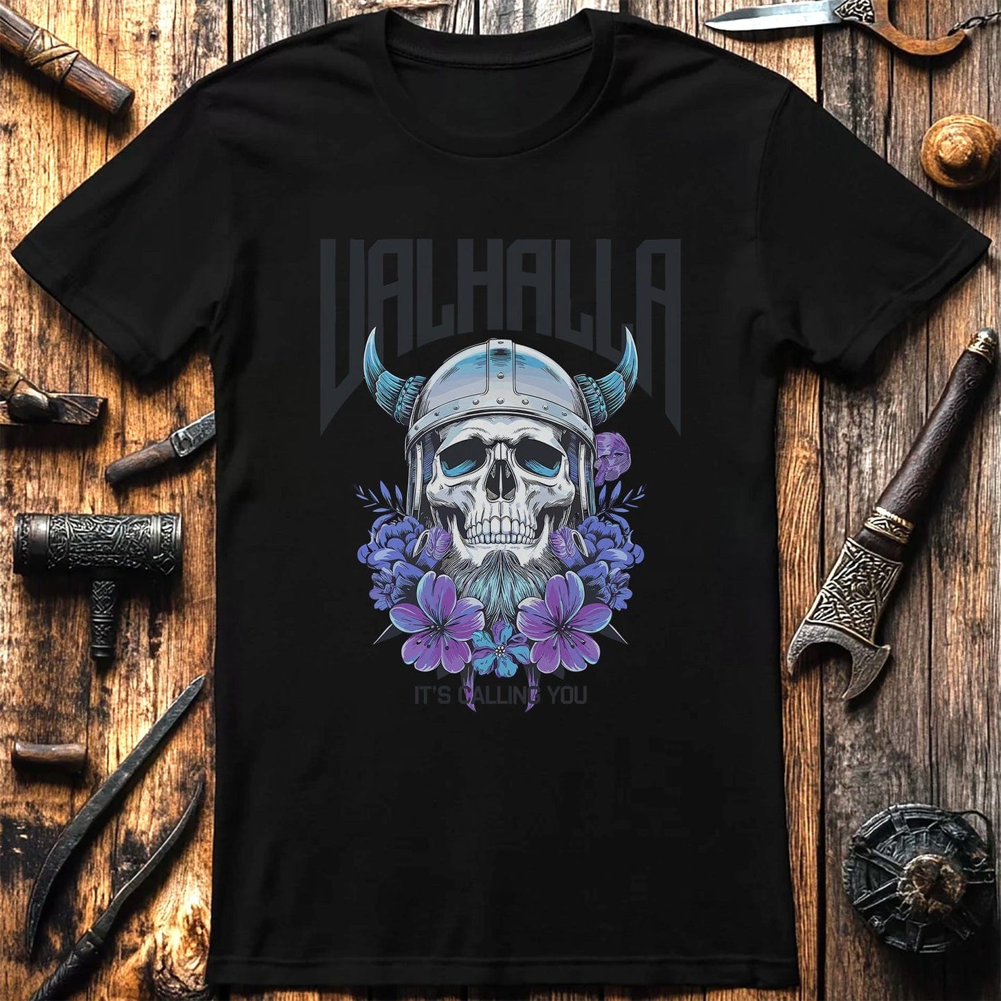 Vikings Nordic84 T-shirt Floral skull