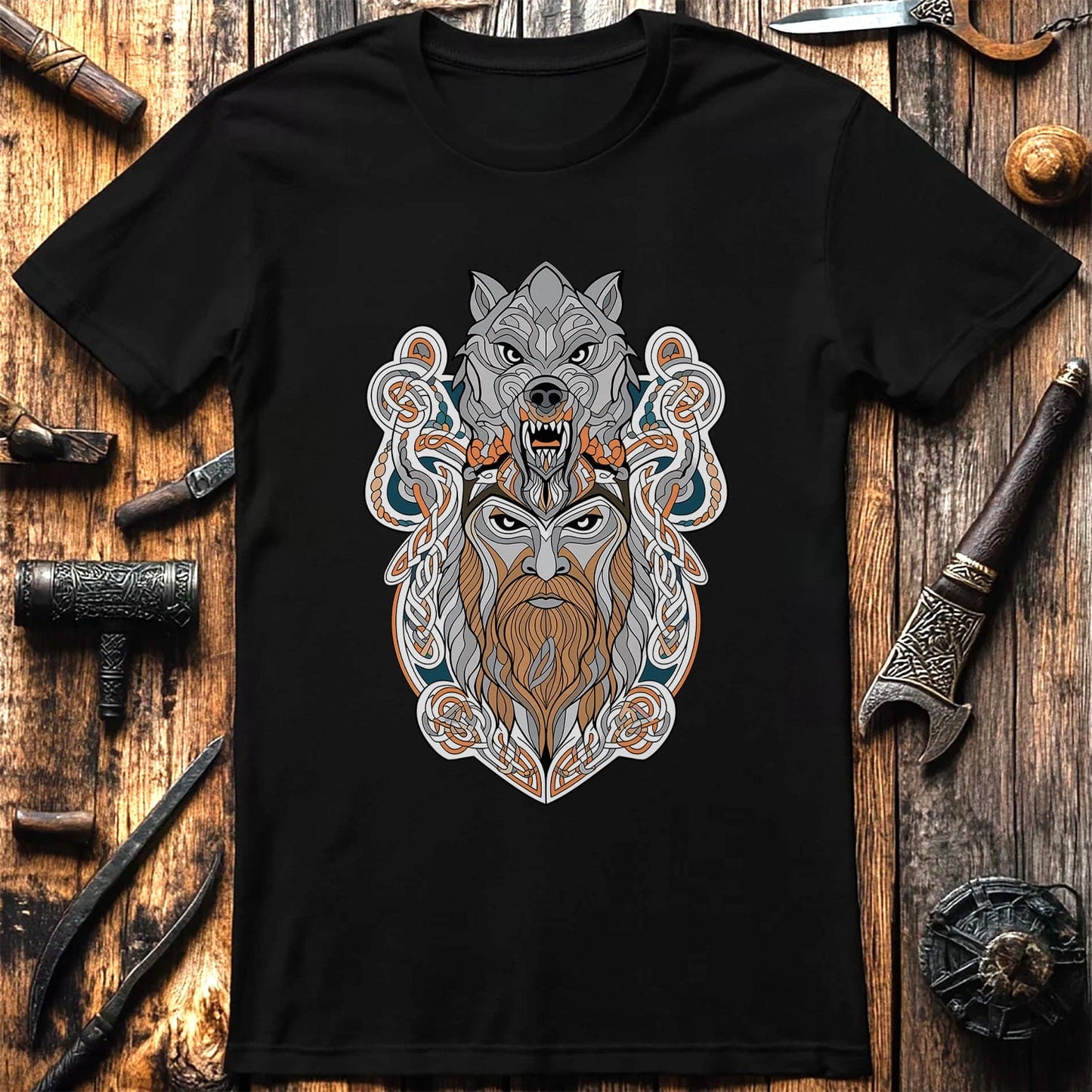 Vikings Nordic56 t-shirt Bearded head graphic
