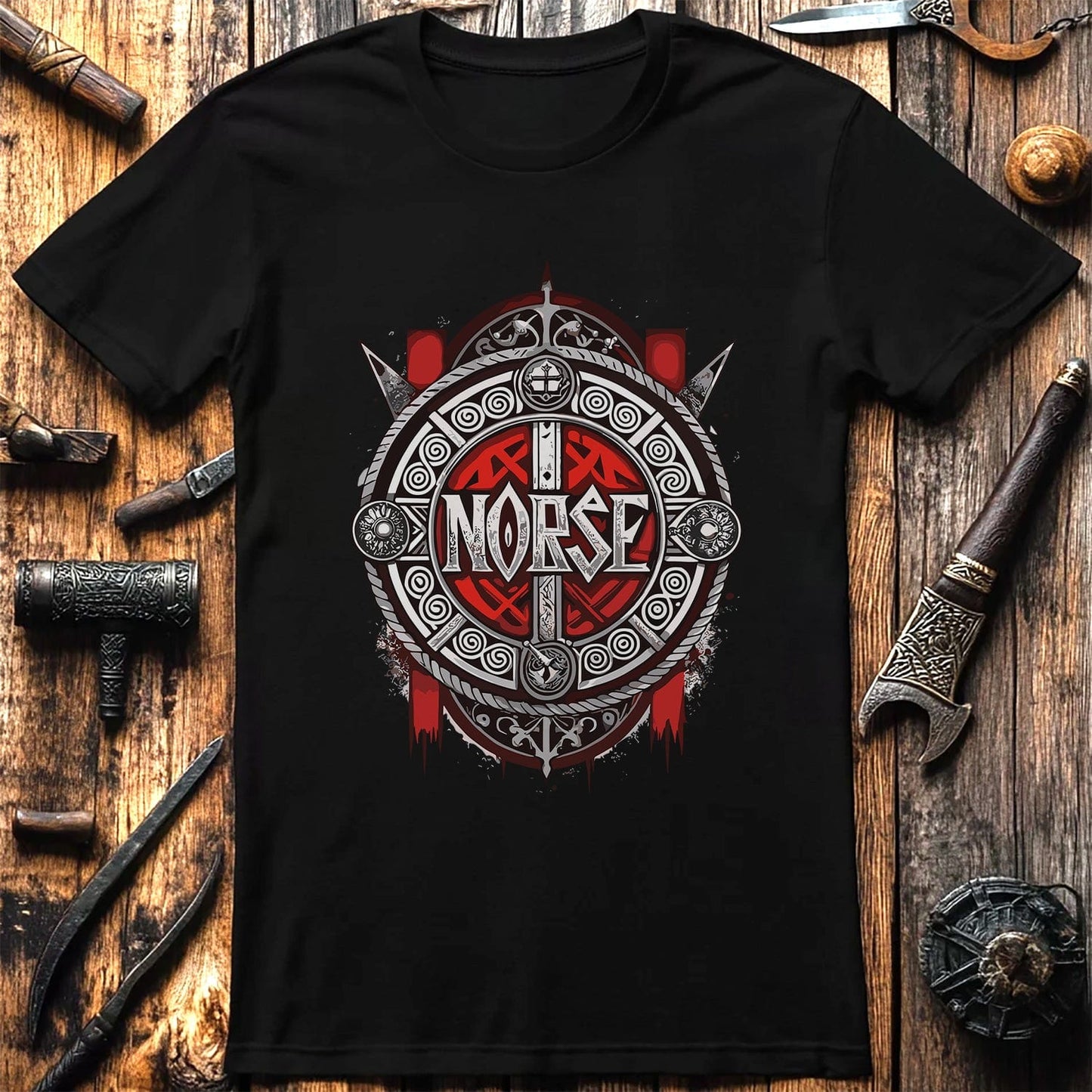 Vikings Nordic65 T-Shirt Norse shield