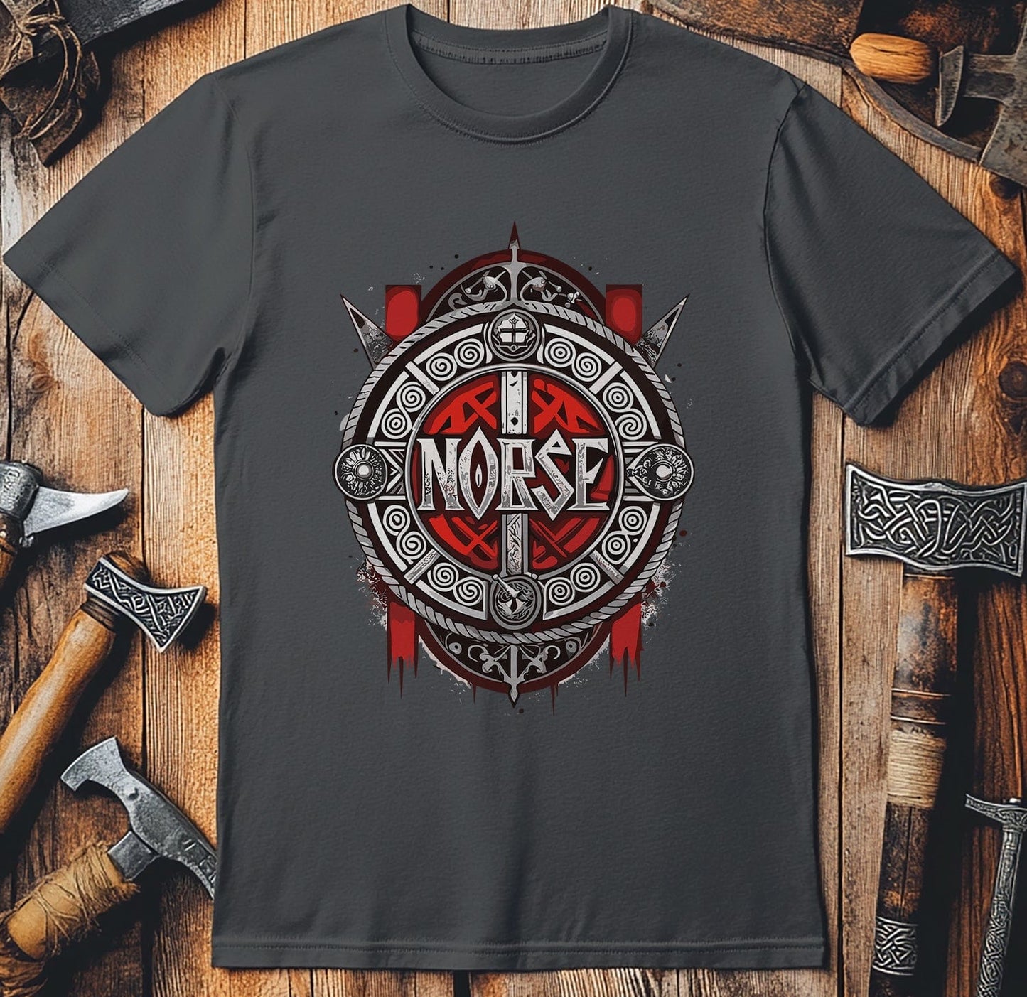 Vikings Nordic65 T-Shirt Norse shield