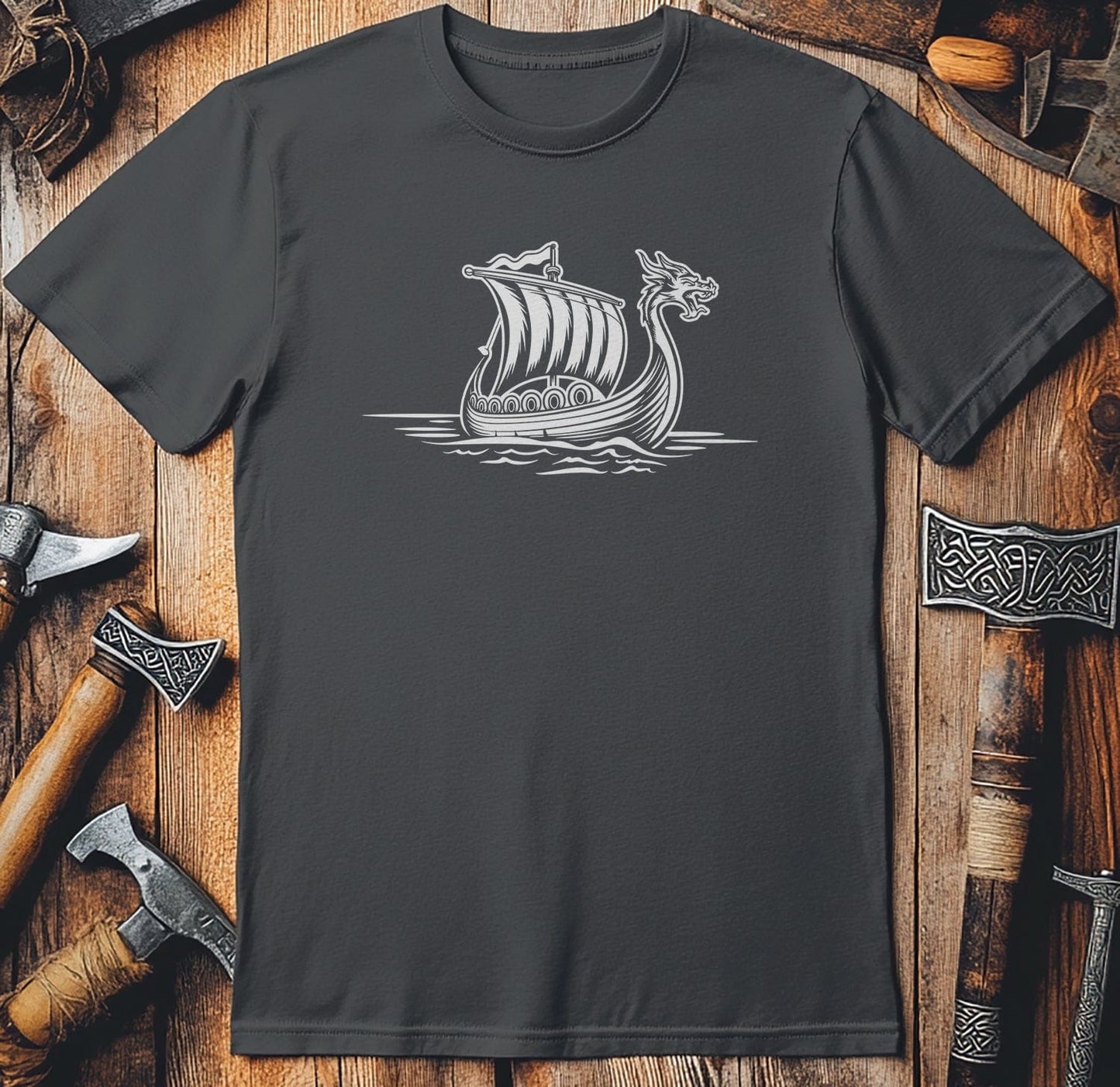 Vikings Nordic9 T-Shirt Set Sail longboat