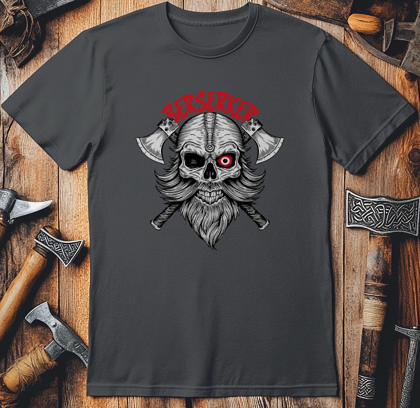 Vikings Nordic95 T-Shirt  Skull & Axes Design