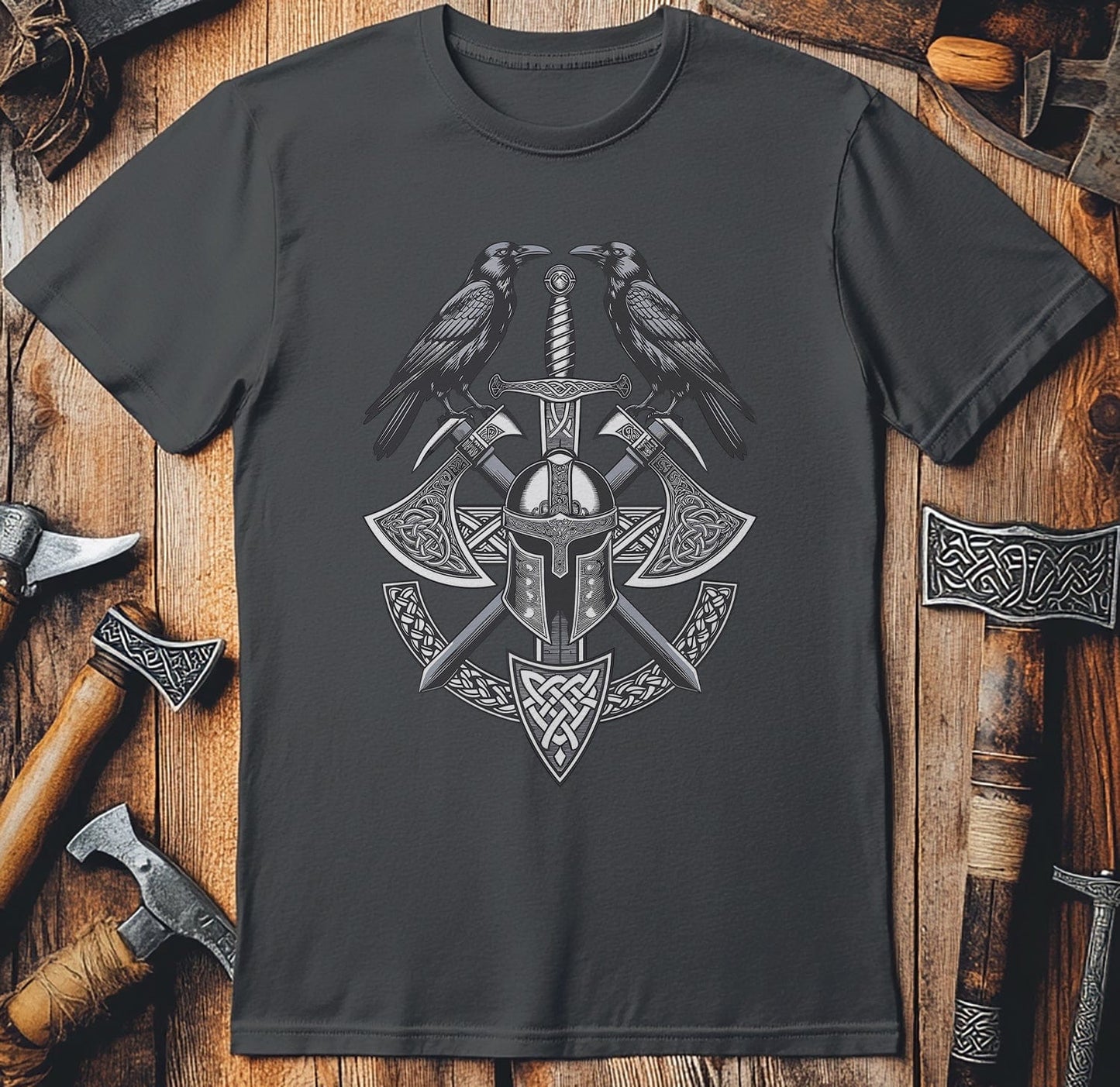 Vikings Nordic85 T-Shirt Ravens and sword