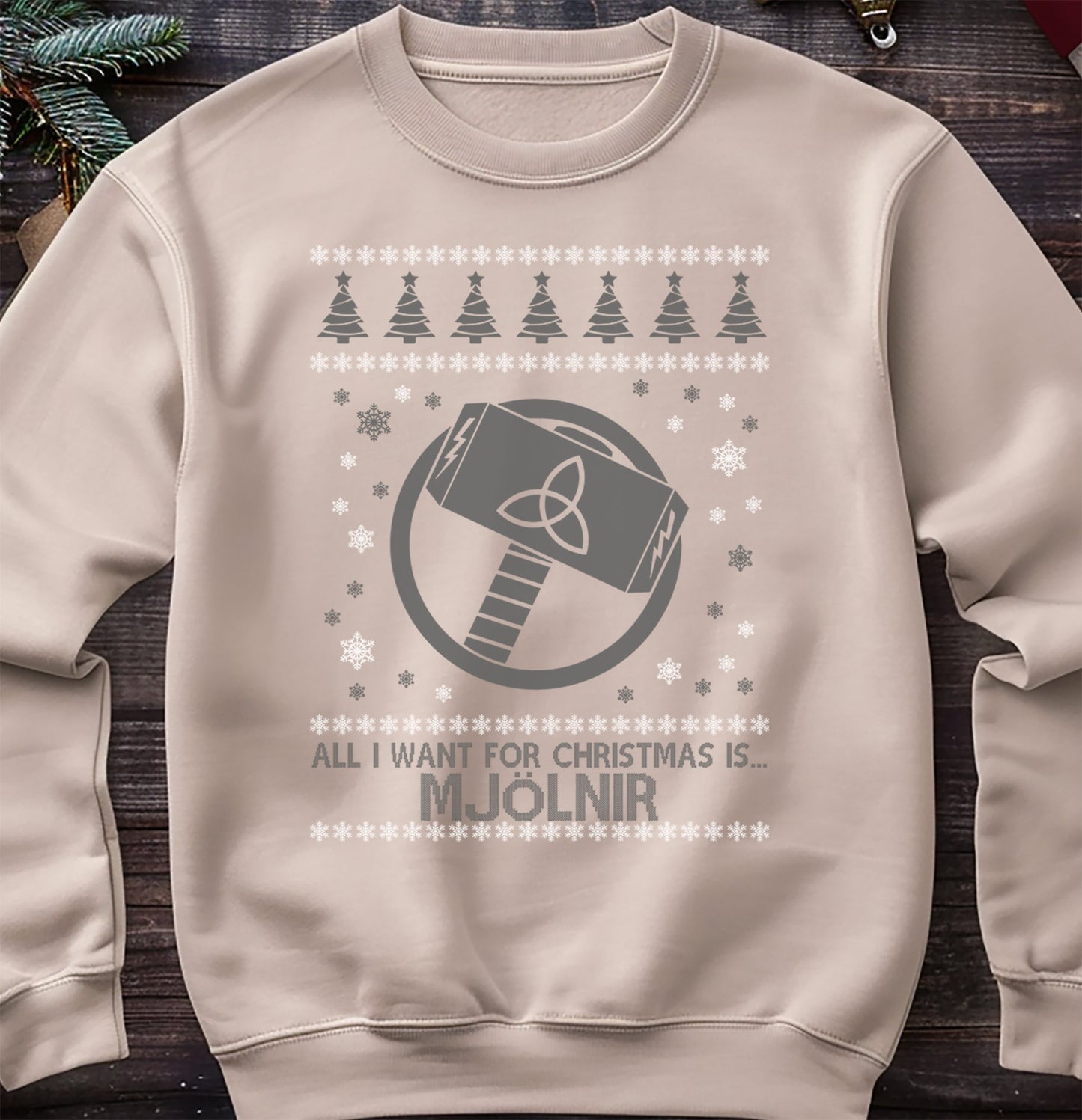 Thor's Mj√∂lnir Hammer Christmas Sweatshirt