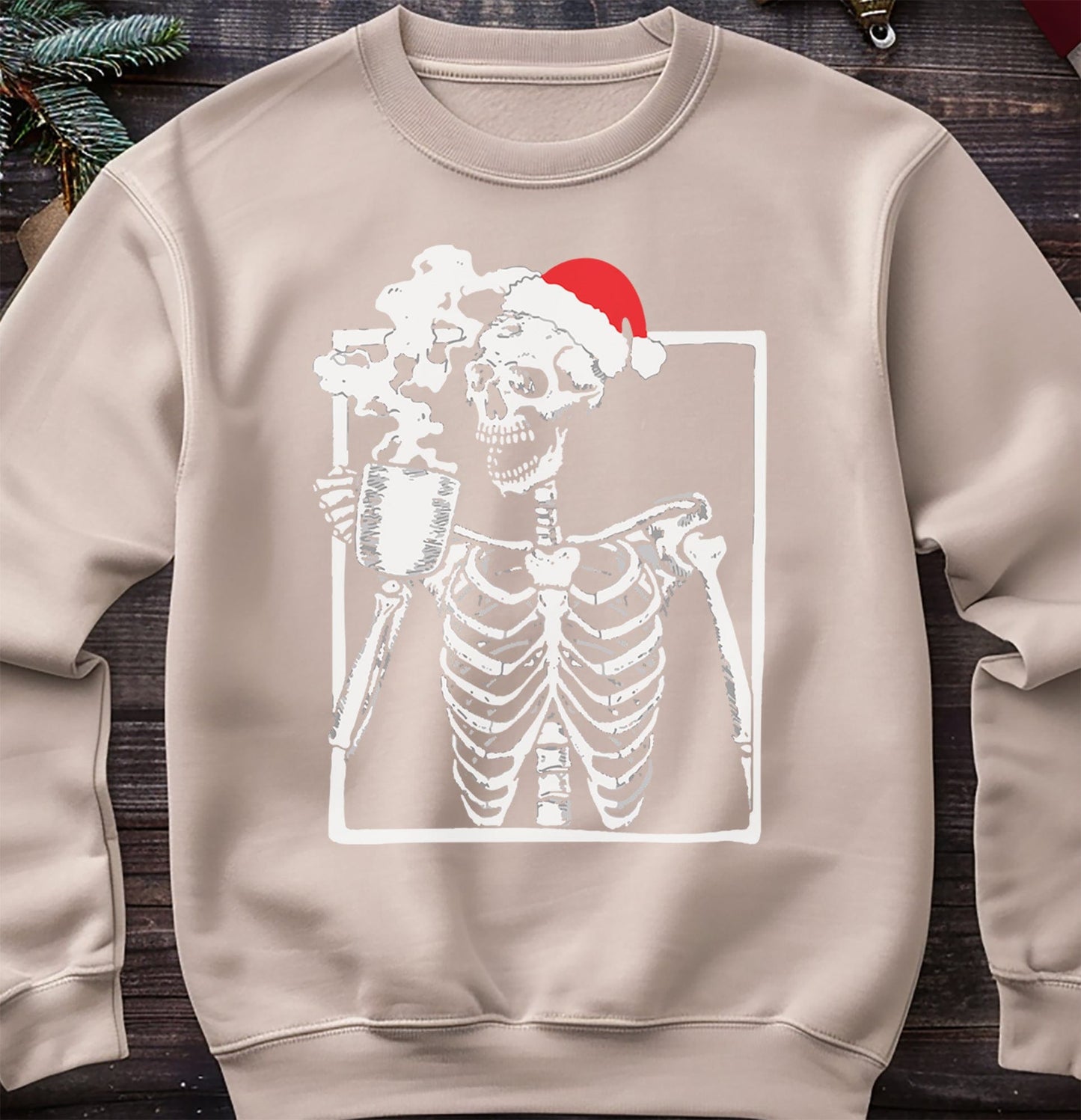 Christmas Skeleton Coffee Sweatshirt