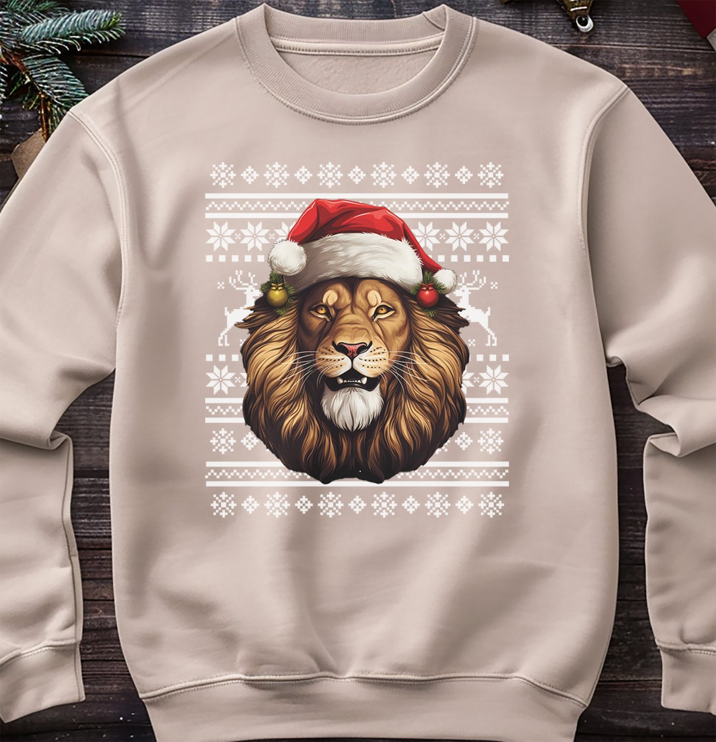 Lion Santa Hat Sweatshirt
