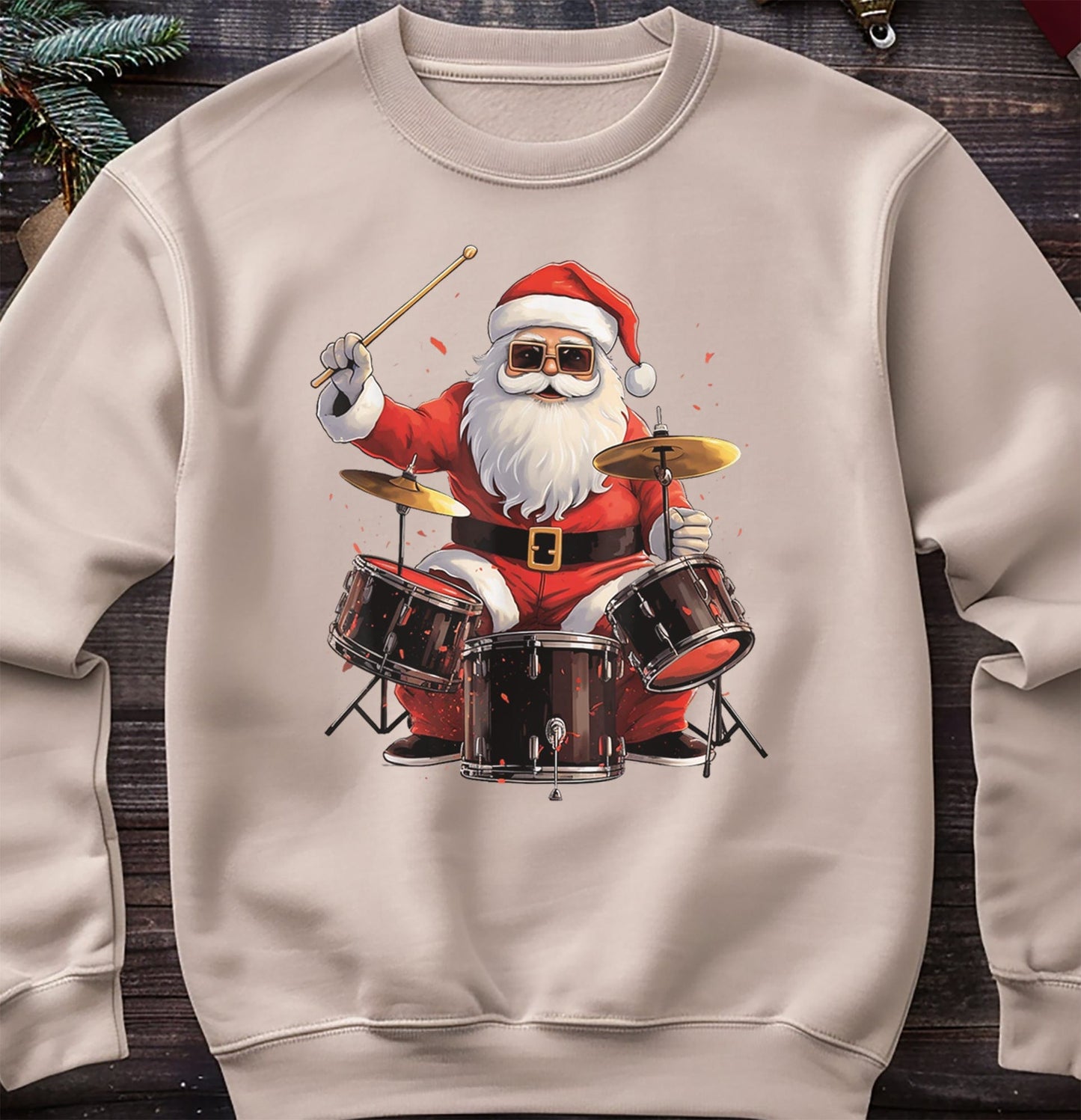 Drummer Santa Sweatshirt