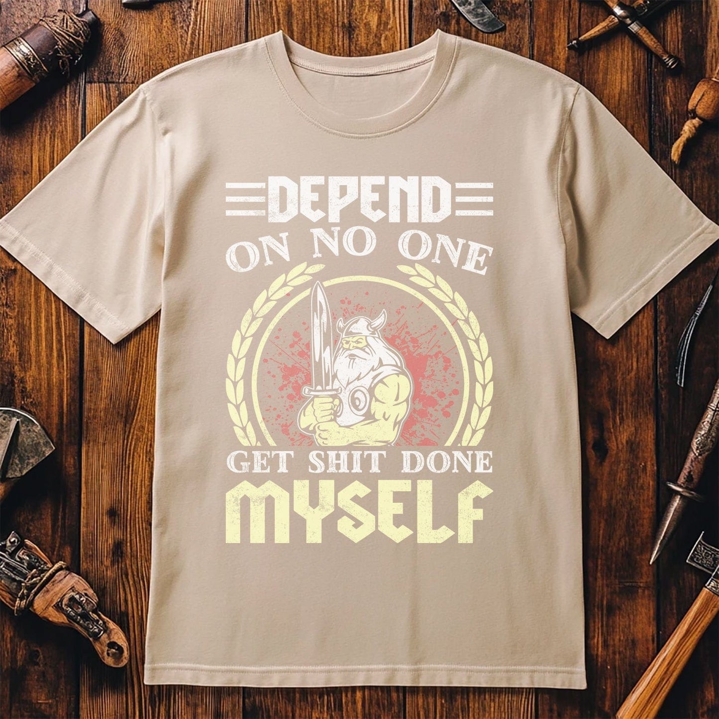 Depend On No One Viking T-shirt