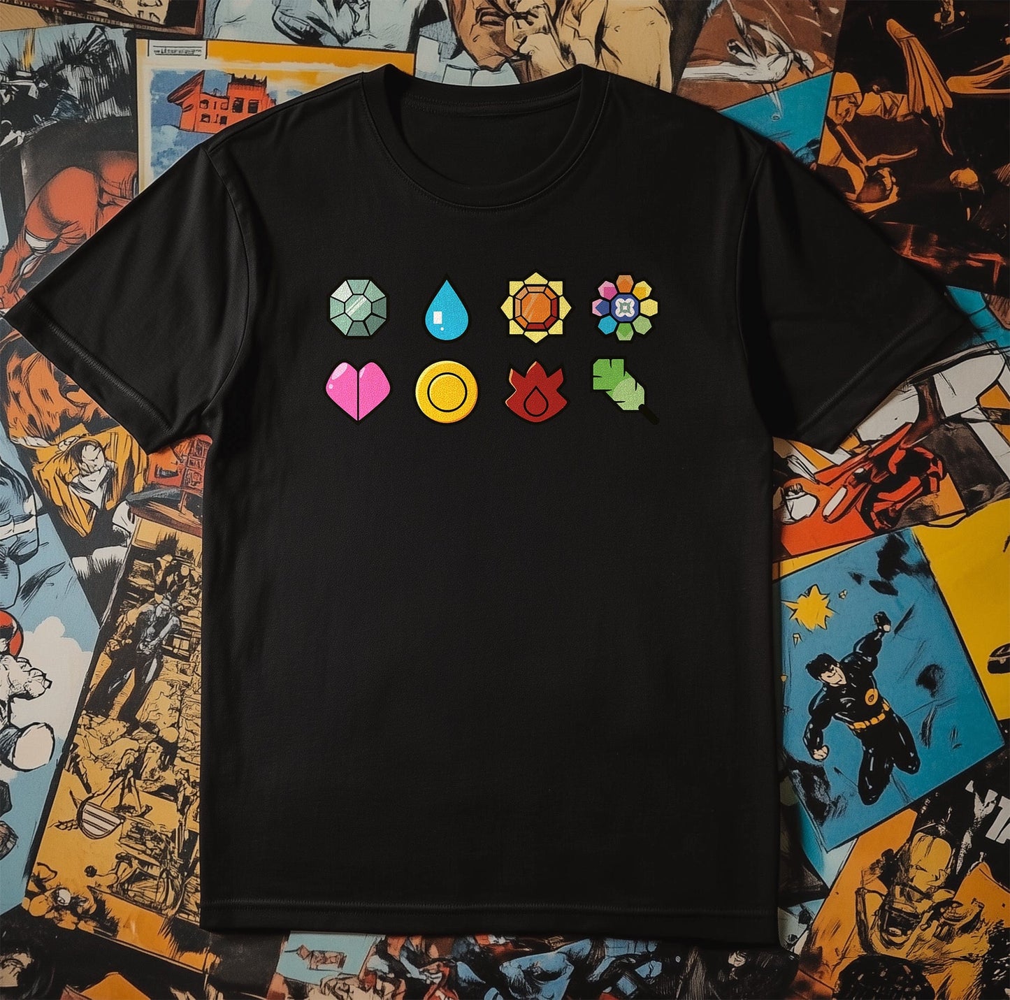 First 8 Badges T-Shirt - Level Up