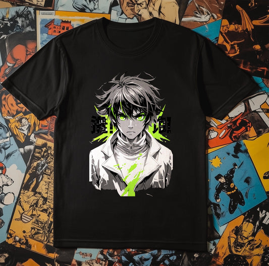 Green Eyes Anime Character T-shirt