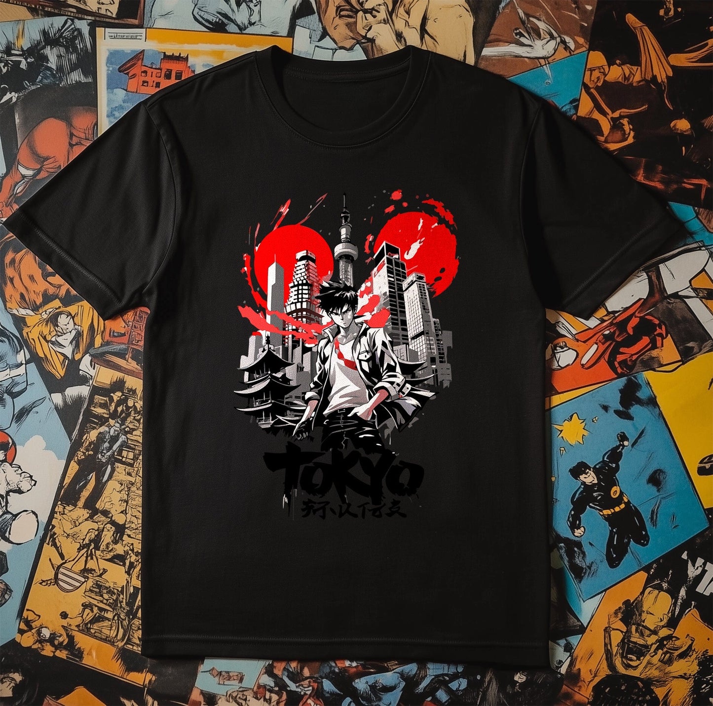 Tokyo Building Man t-shirt Comic