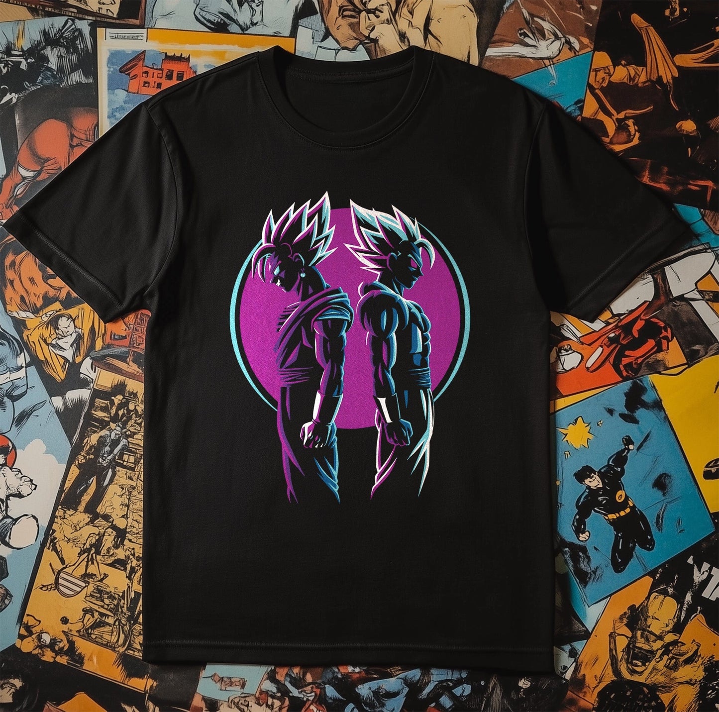 Goku & Vegeta T-shirt: Saiyan Duo
