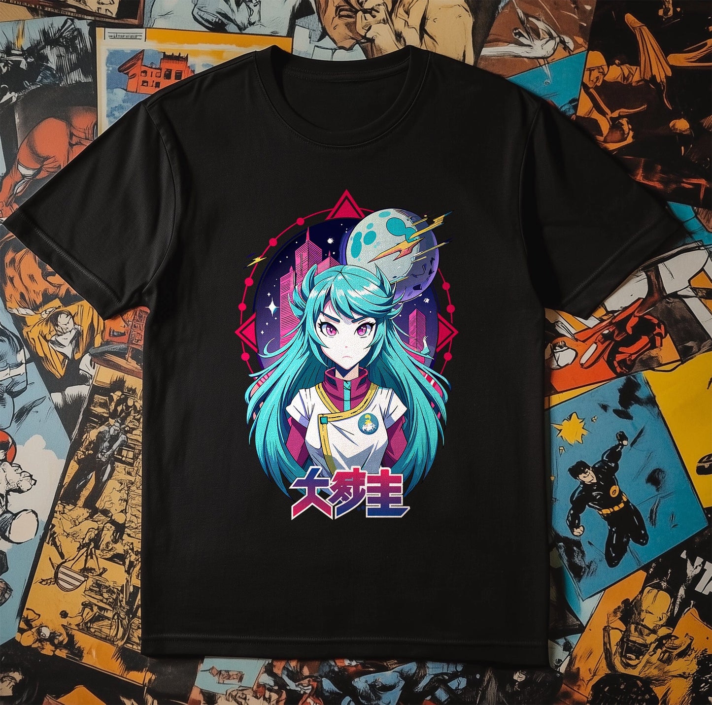 Future Space Anime Girl T-Shirt