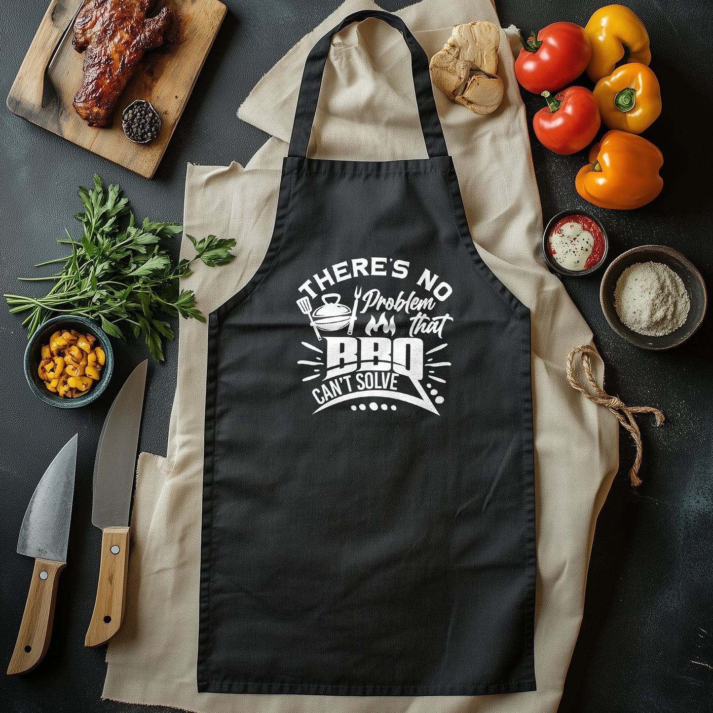 No Problem BBQ T-Shirt - Grill Like a Pro! Unisex, Funny Design for BBQ Lovers. Your sizzling solution to meat mishaps!