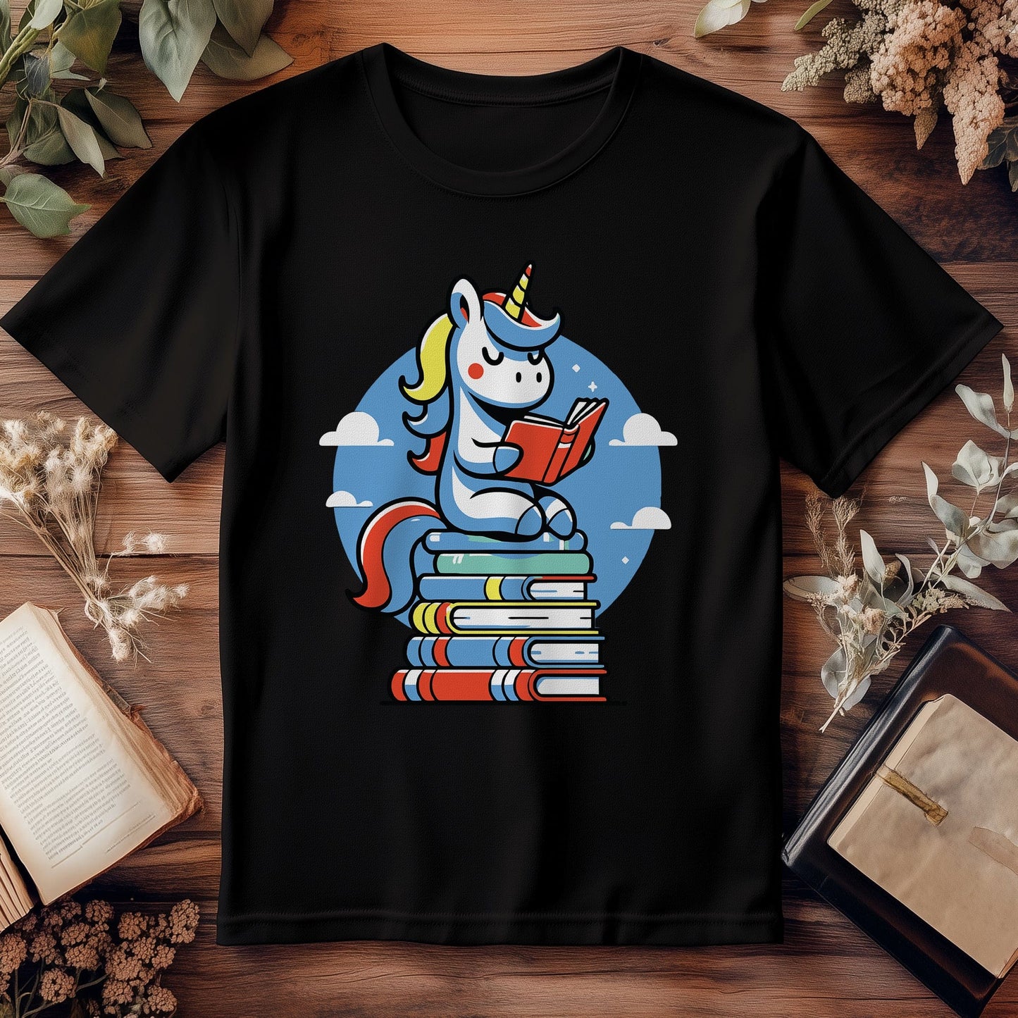 Unicorn Reading T-shirt
