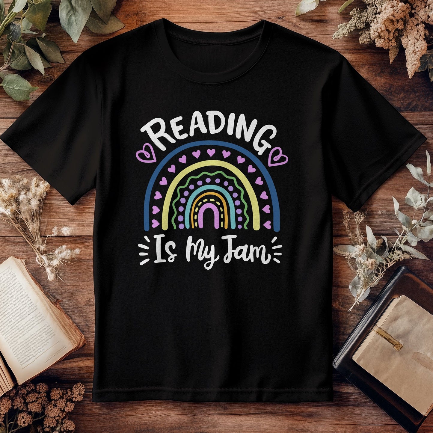 Reading Jam Rainbow  Kids Tee