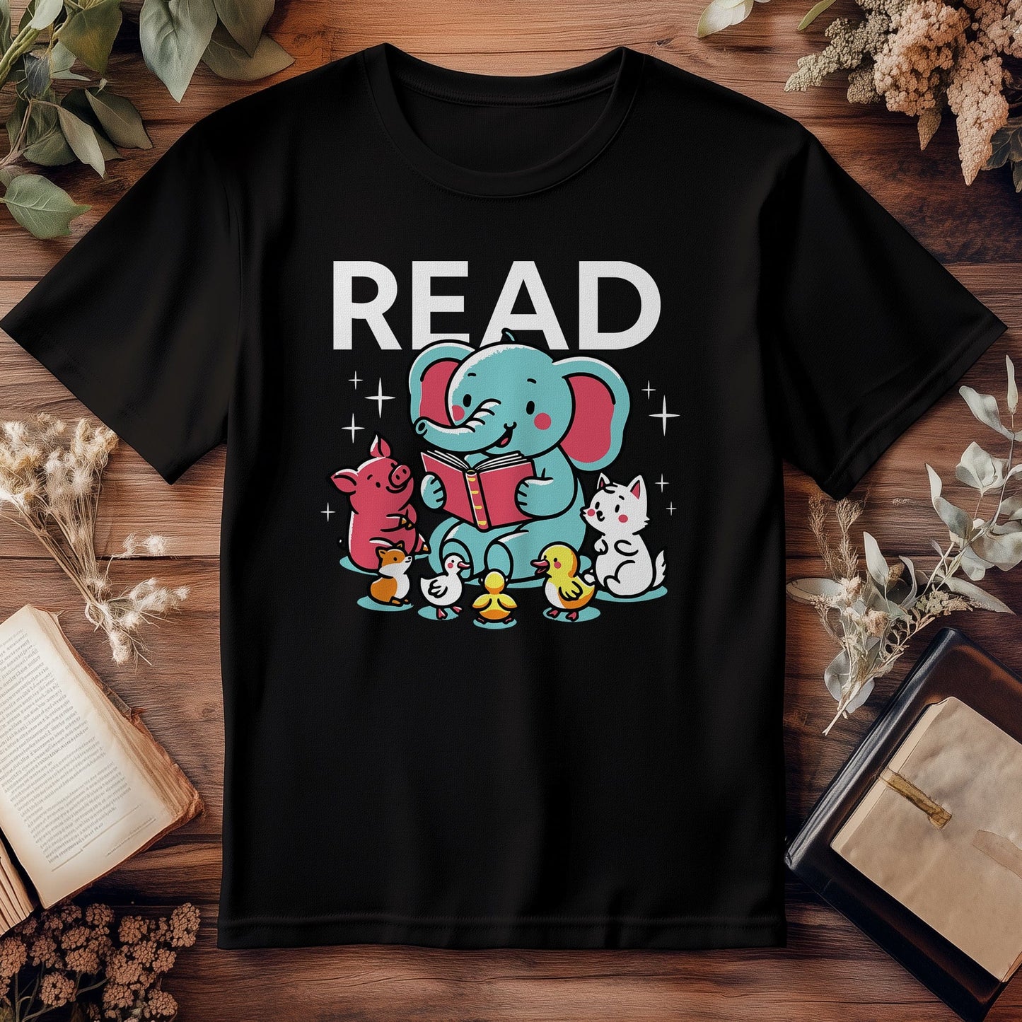 Farm Animals Reading Kids Tee