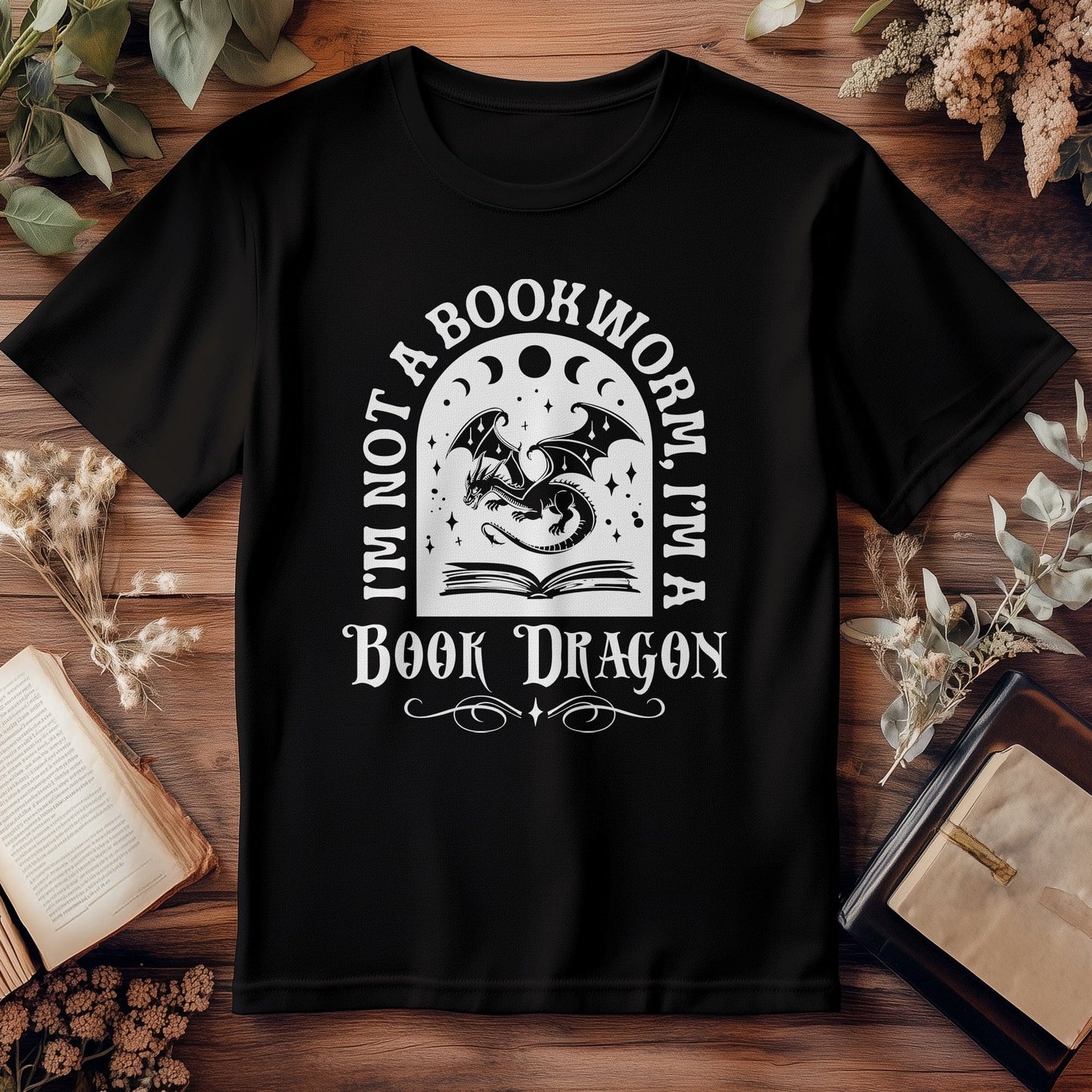 Not a Bookworm Im a Book Dragon 3 T-Shirt
