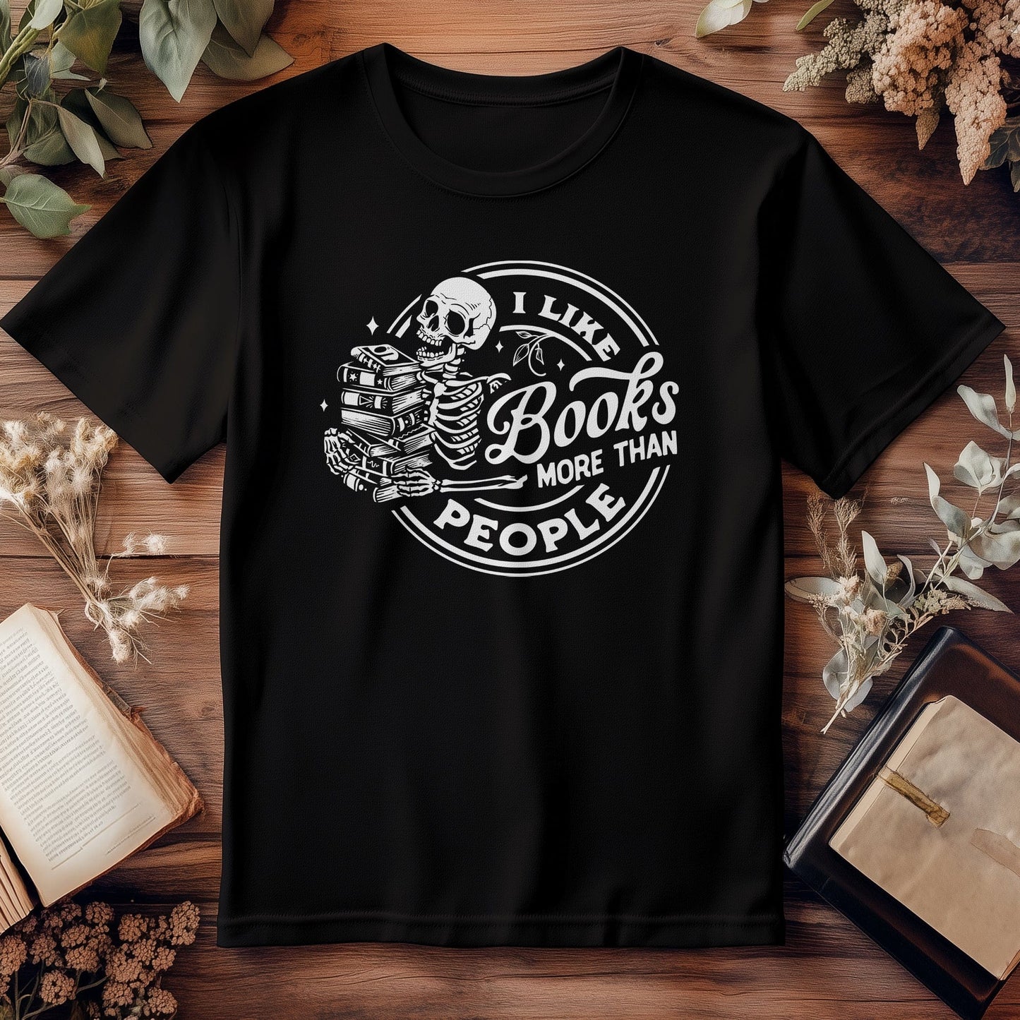 I Like Books More Than People T-Shirt