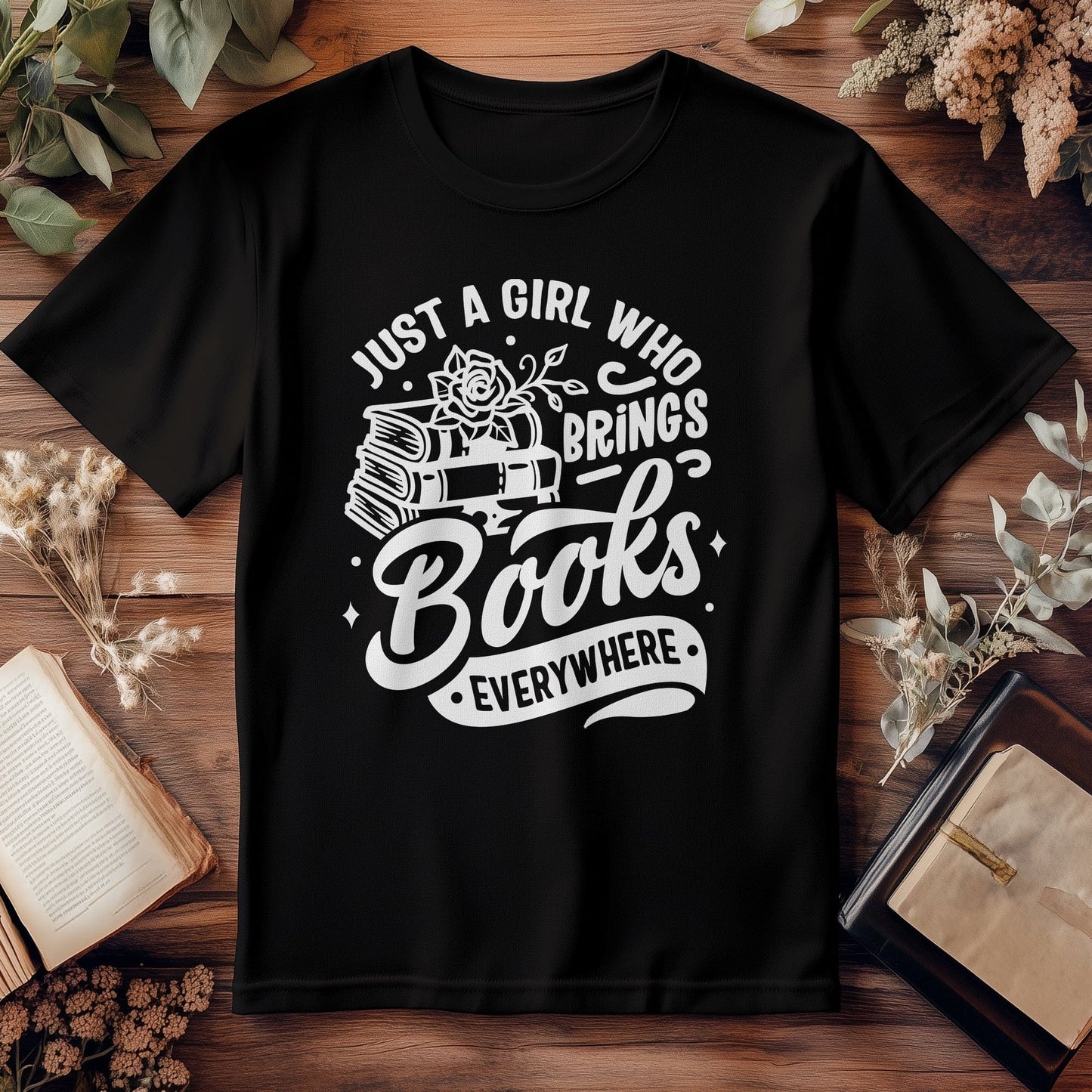 Just a Girl Who Brings Books T-shirt