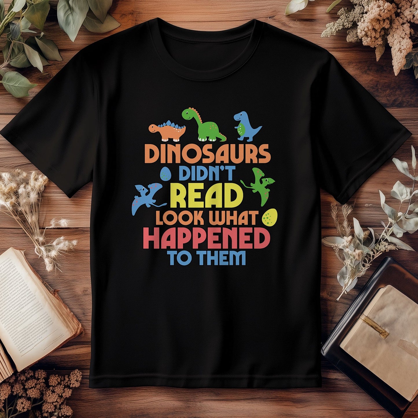 Dinosaurs Didnt Read T-Shirt