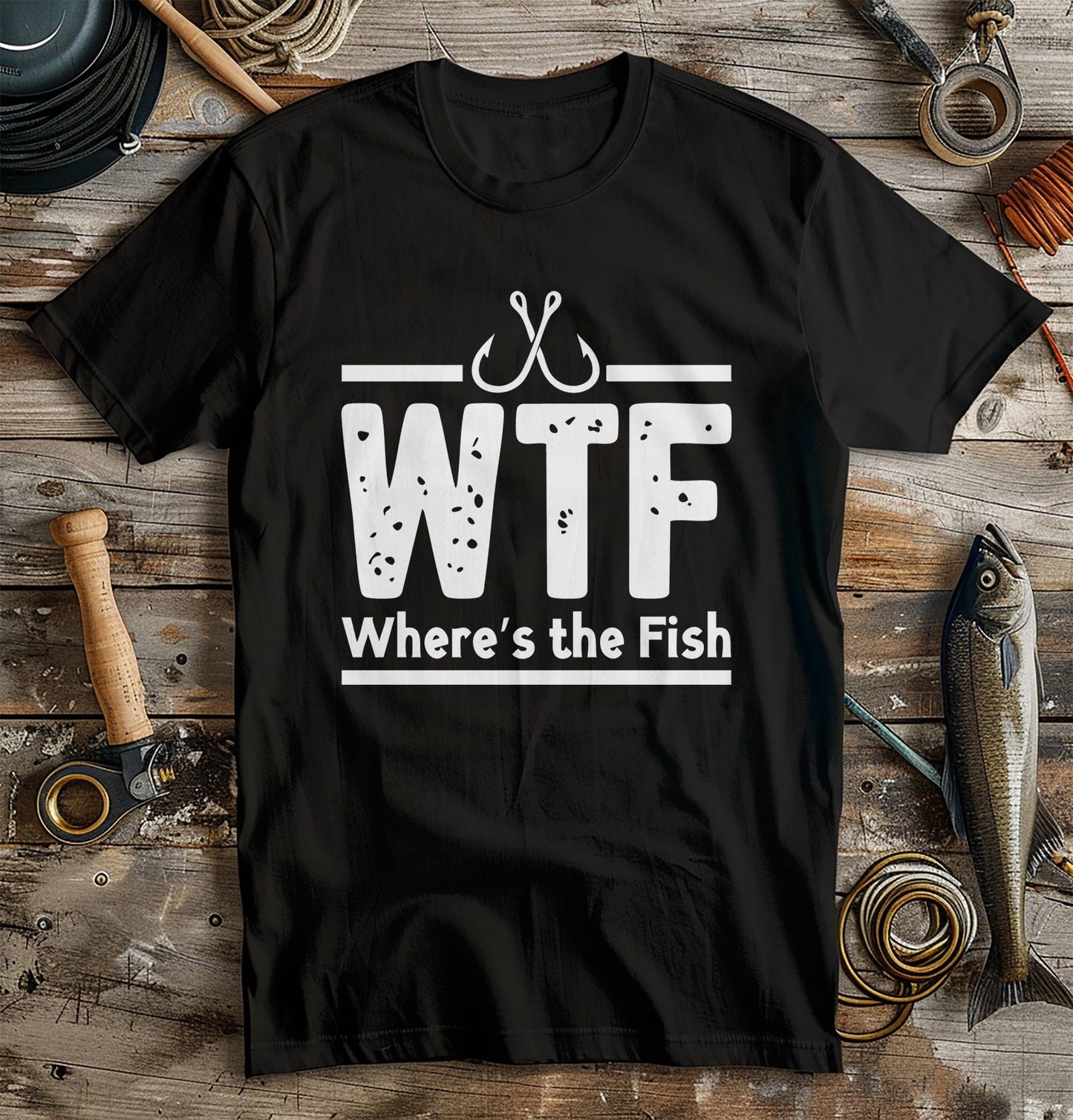 WTF Wheres the Fish 4? t-shirt