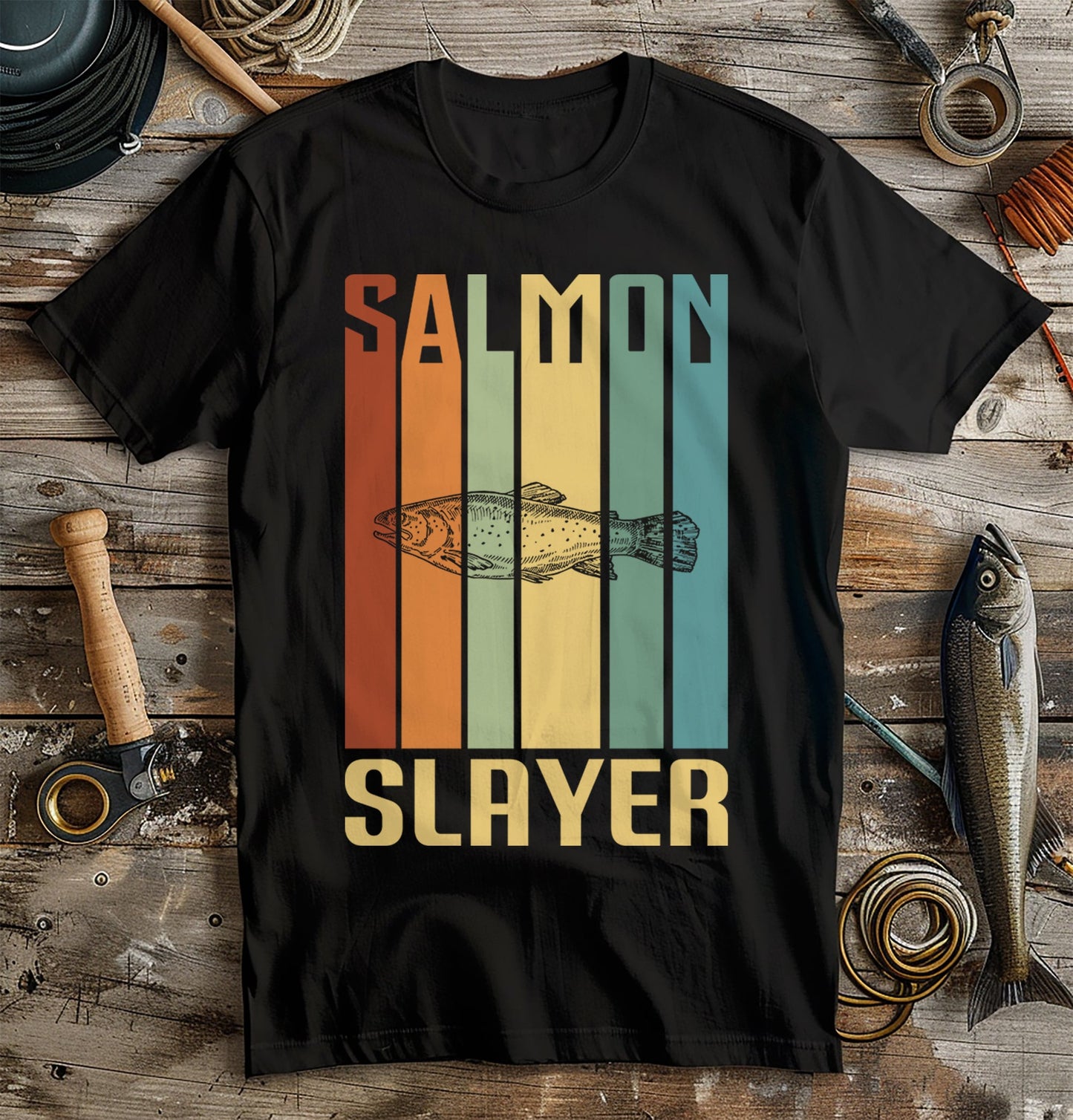 Salmon Slayer Fishing T-Shirt
