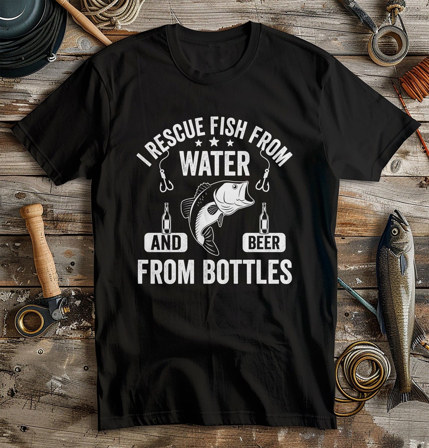 Rescue Fish & Beer 2 T-shirt
