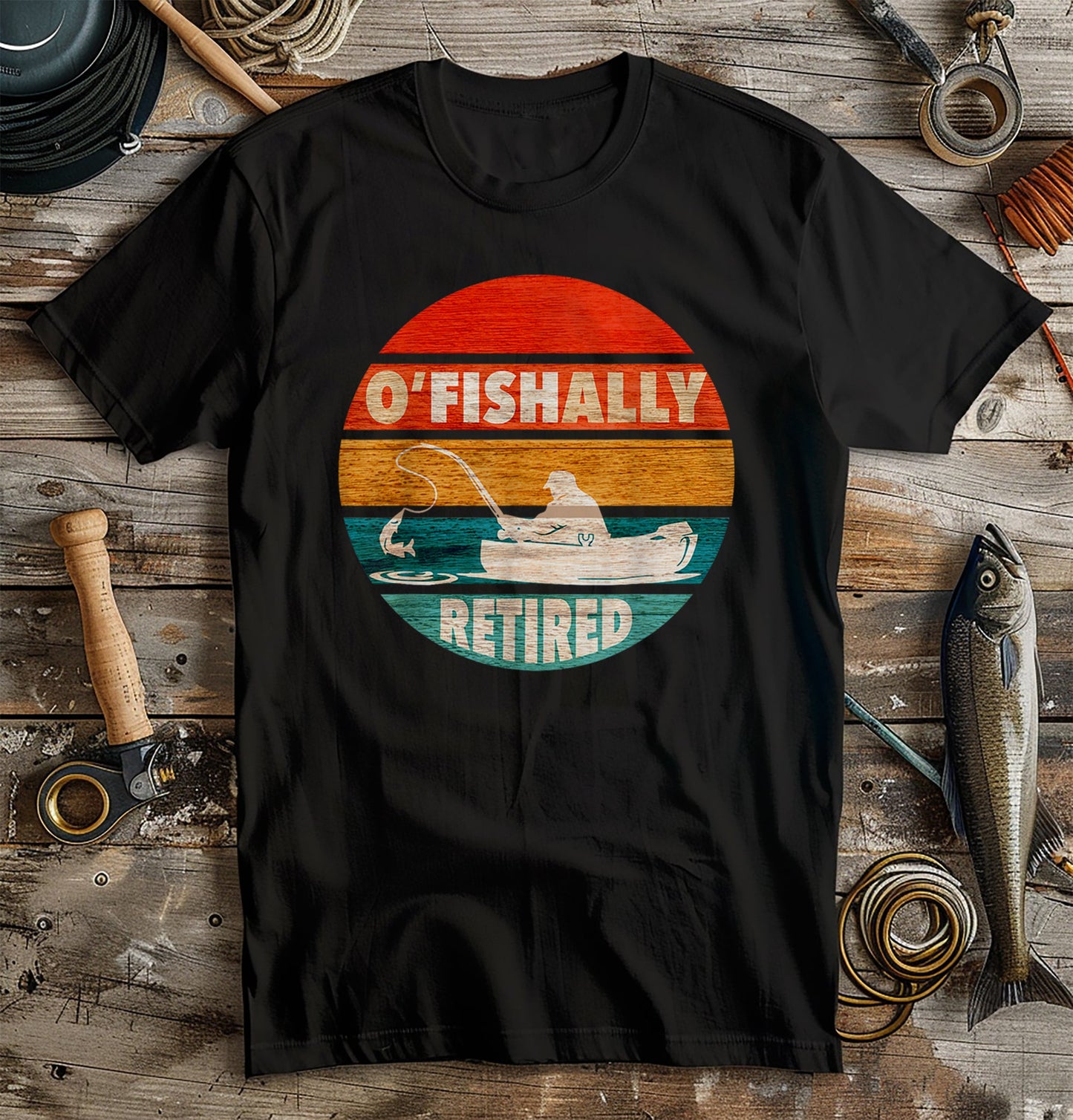 O-Fish-Ally Retired Fishing T-Shirt