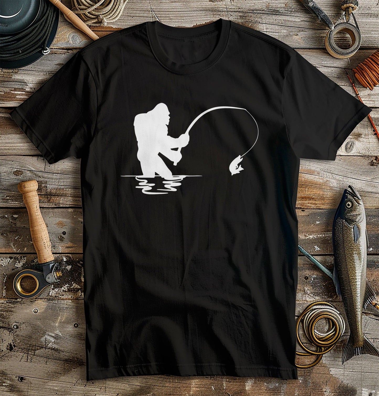 Bigfoot Fishing 2 T-Shirt