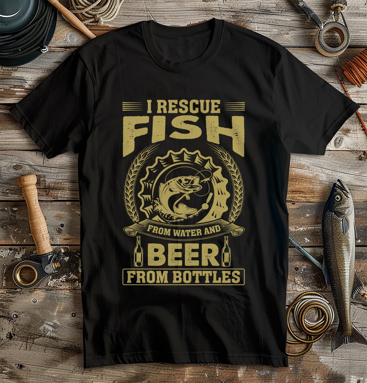 Rescue Fish & Beer T-Shirt